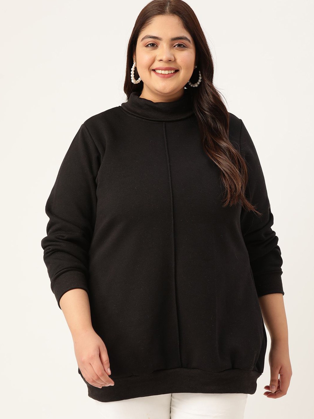 

theRebelinme Women Sweatshirt, Black