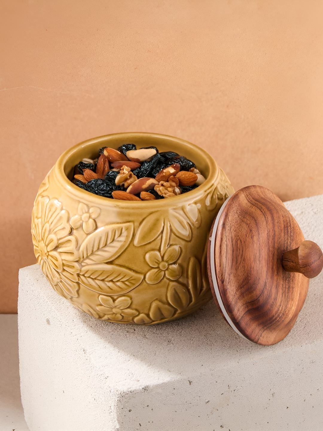 

Fabindia Yellow 2024 Ceramic Canister Container