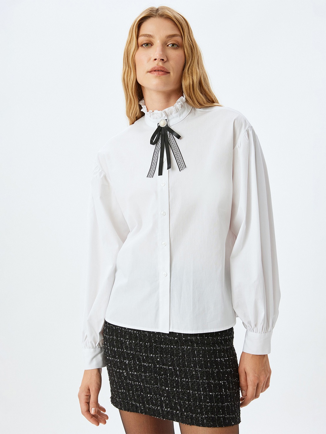

Koton Women Opaque Casual Shirt, White