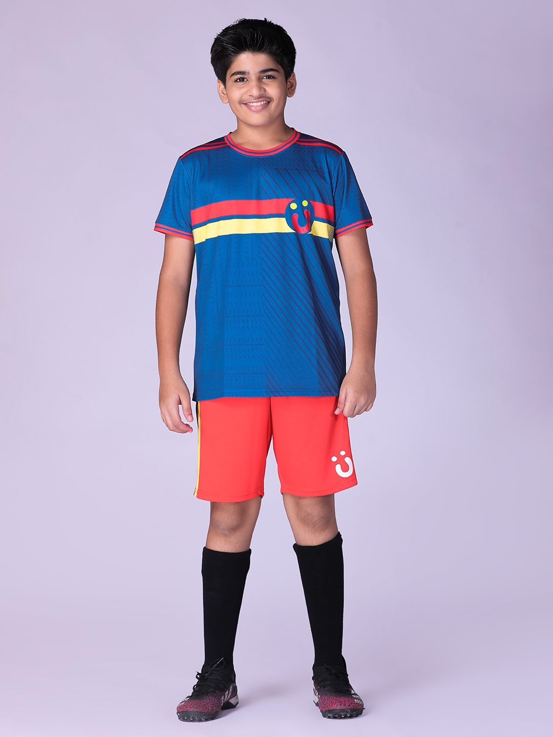 

UMILDO Boys Round Neck T-shirt With Shorts, Blue