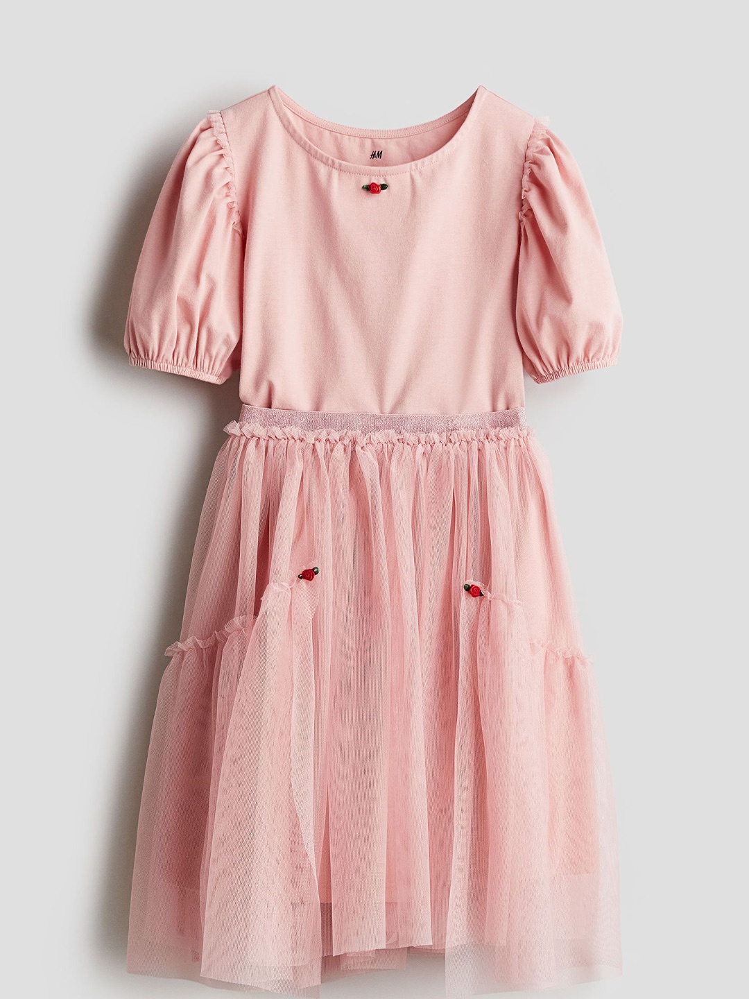 

H&M Girls 2-Piece Top With Tulle Skirt, Pink