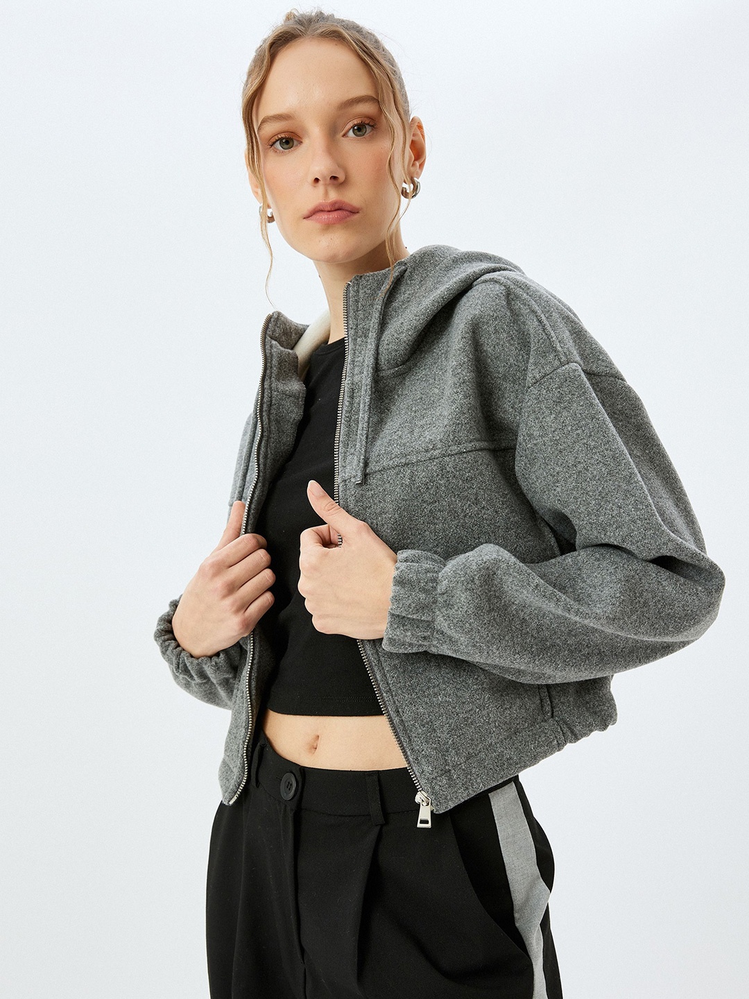 

Koton Women Sweatshirt, Grey