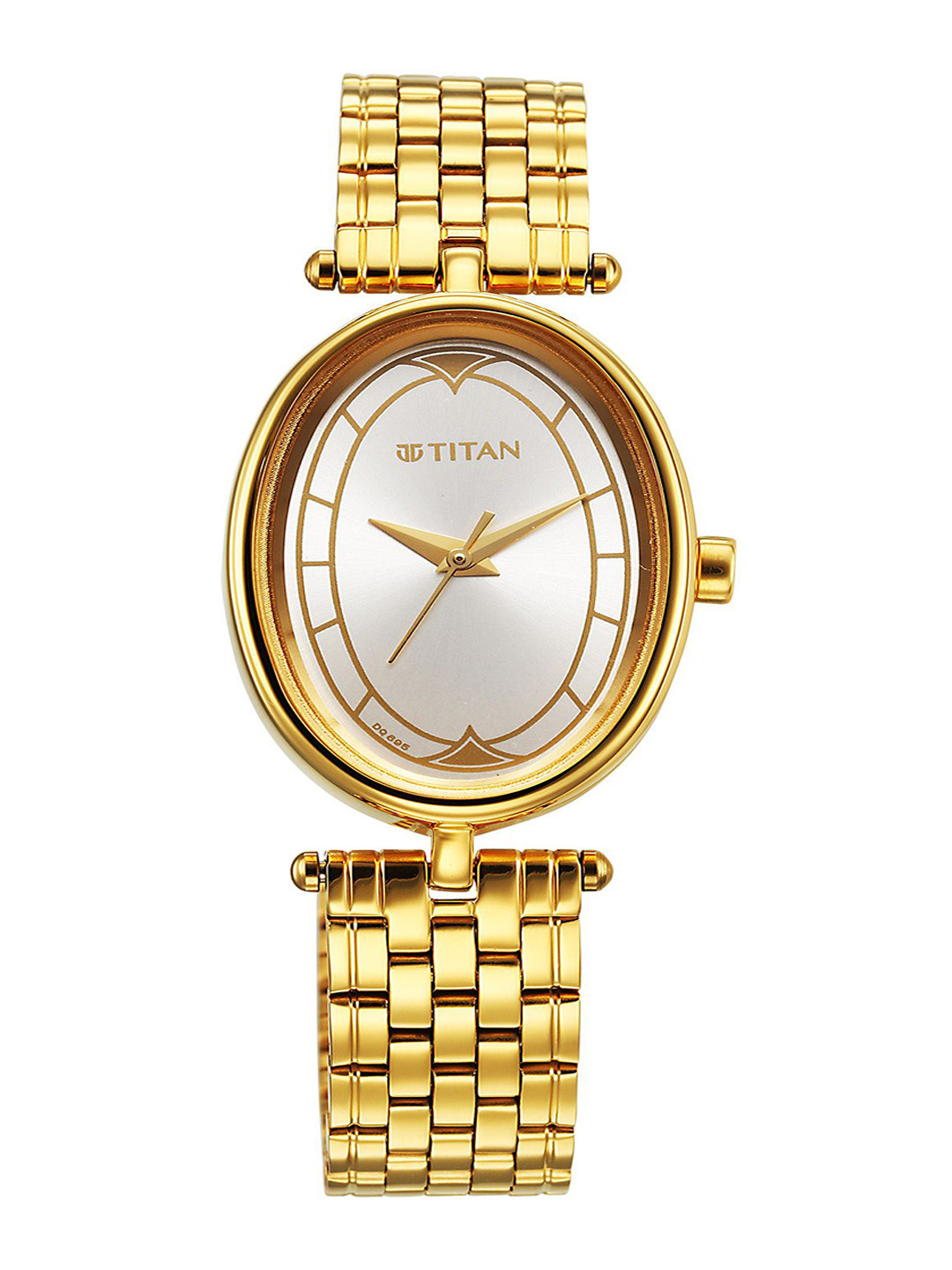 

Titan Women Brass Dial & Stainless Steel Bracelet Style Straps Analogue Watch 2758YM01, Silver