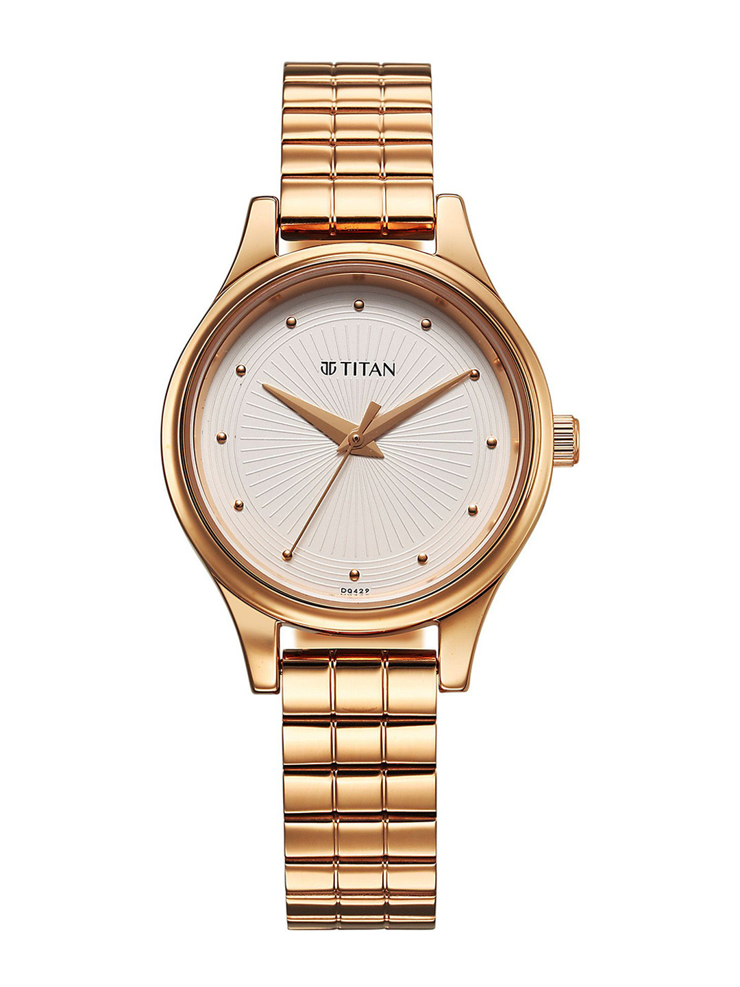 

Titan Women Brass Dial & Stainless Steel Bracelet Style Straps Analogue Watch 2679WM02, Silver