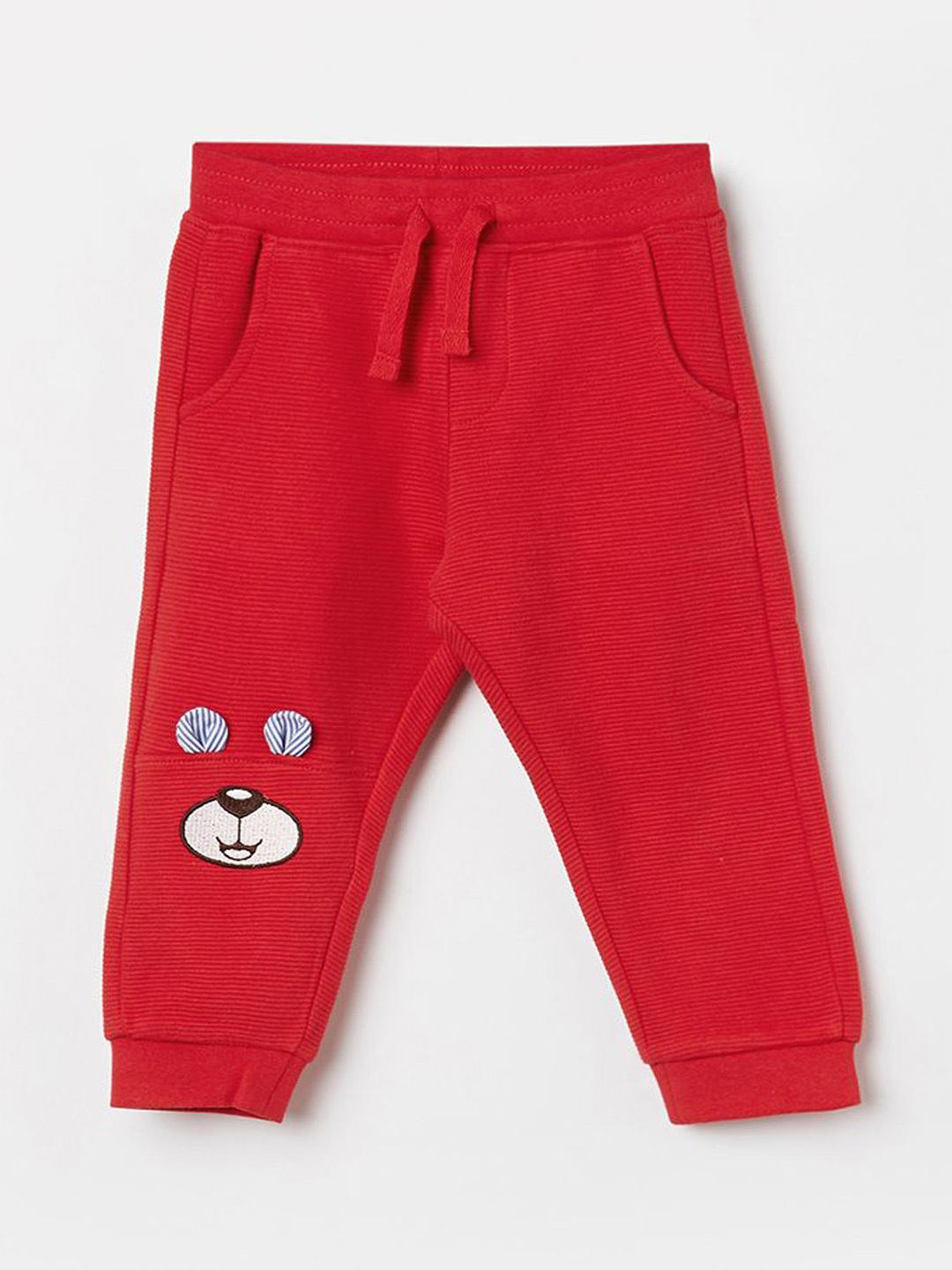 

Juniors by Lifestyle Infant Boys Pure Cotton Mid-Rise Joggers, Red