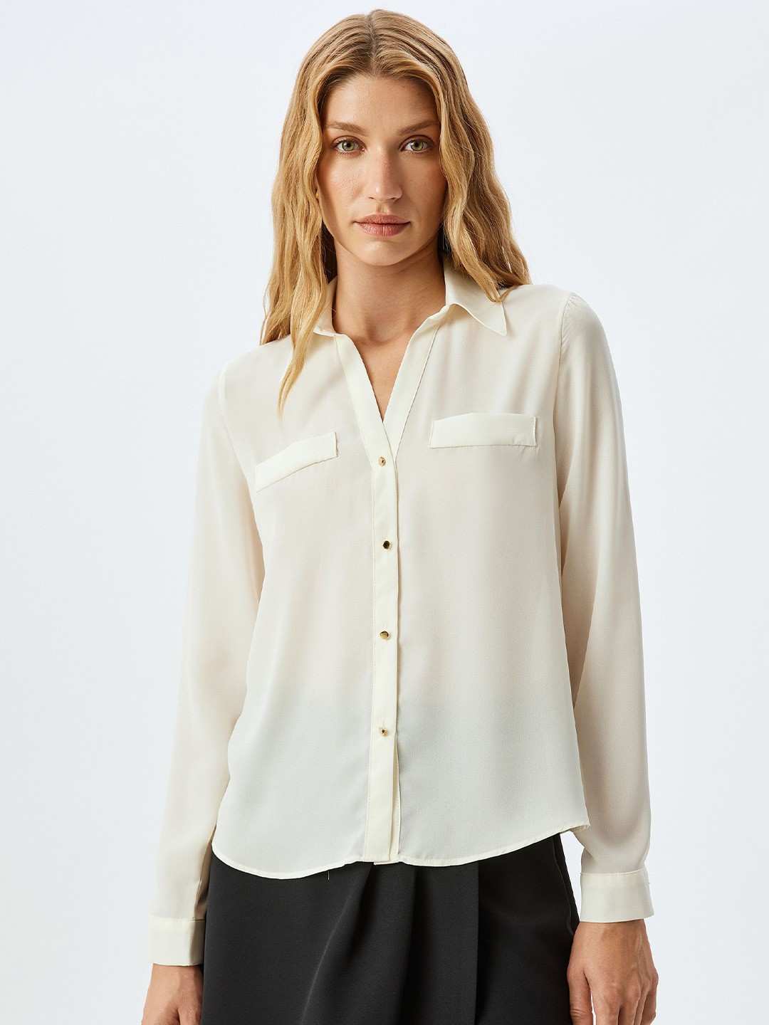 

Koton Women Opaque Casual Shirt, Off white