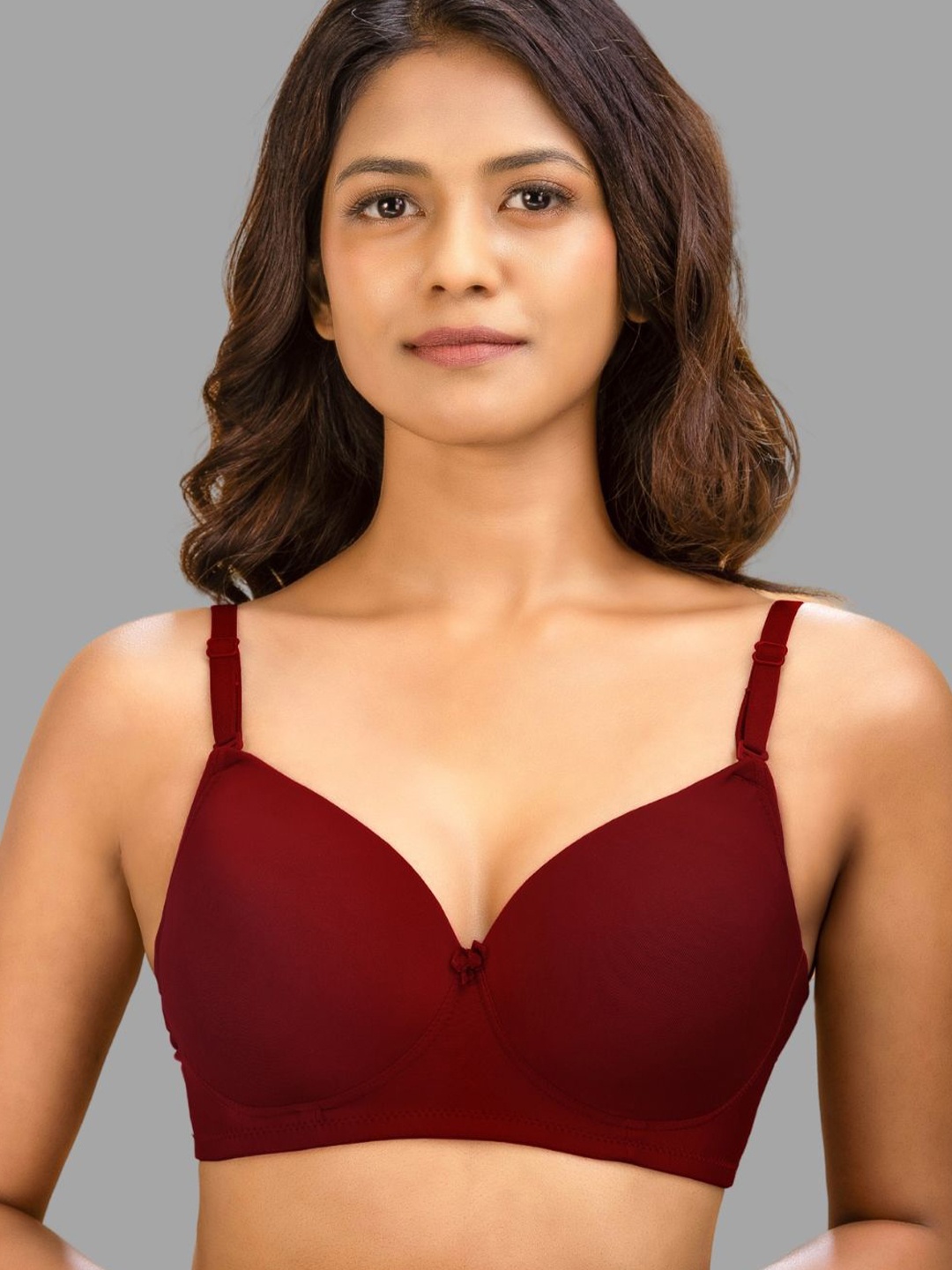 

BRIDA LADIES INNERWEAR Bra Full Coverage Lightly Padded, Maroon