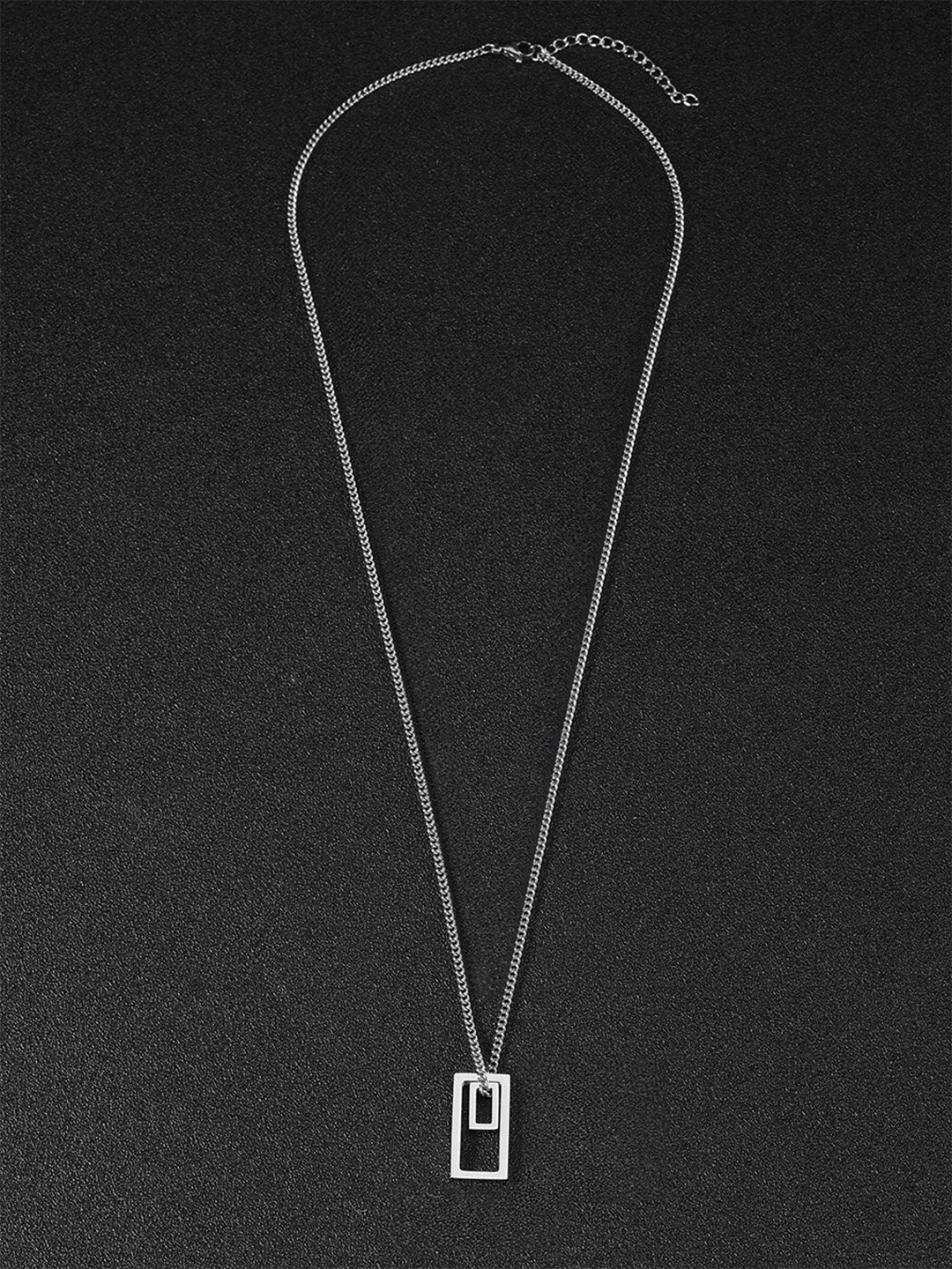 

Yellow Chimes Silver-Plated Geometric Pendants with Chains
