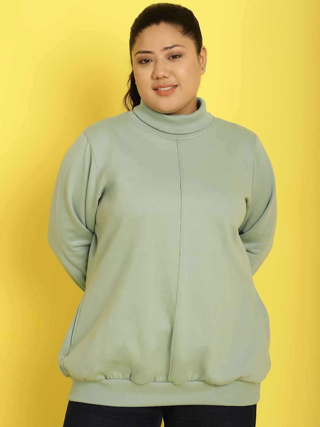 

theRebelinme Women Sweatshirt, Green