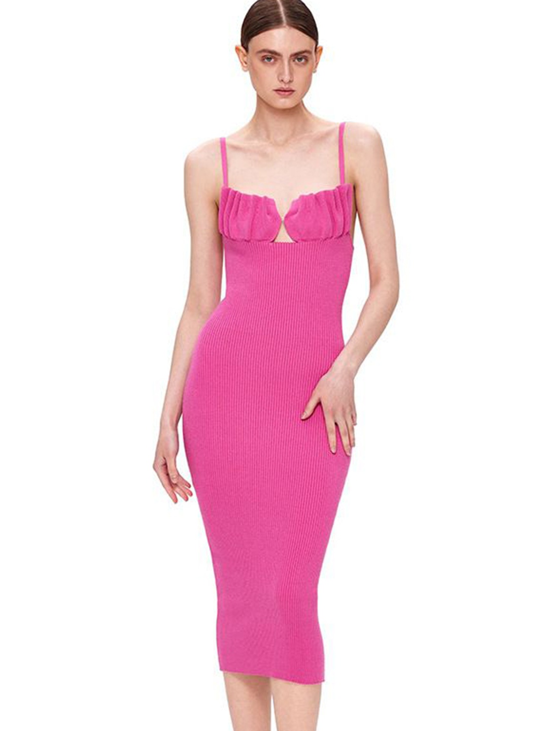 

StyleCast Bodycon Midi Dress, Fuchsia