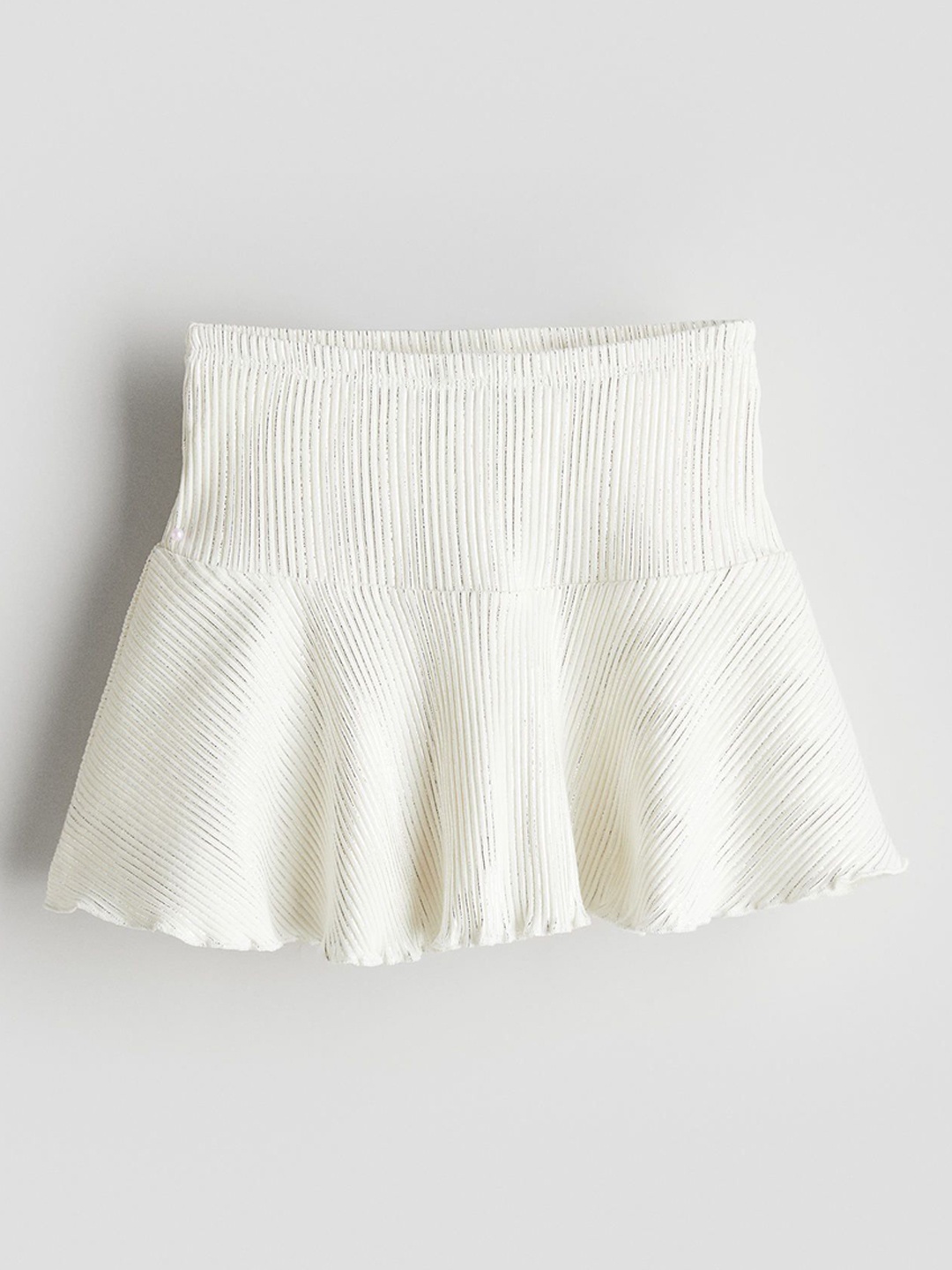

H&M Girls Shimmering Jersey Skirt, White