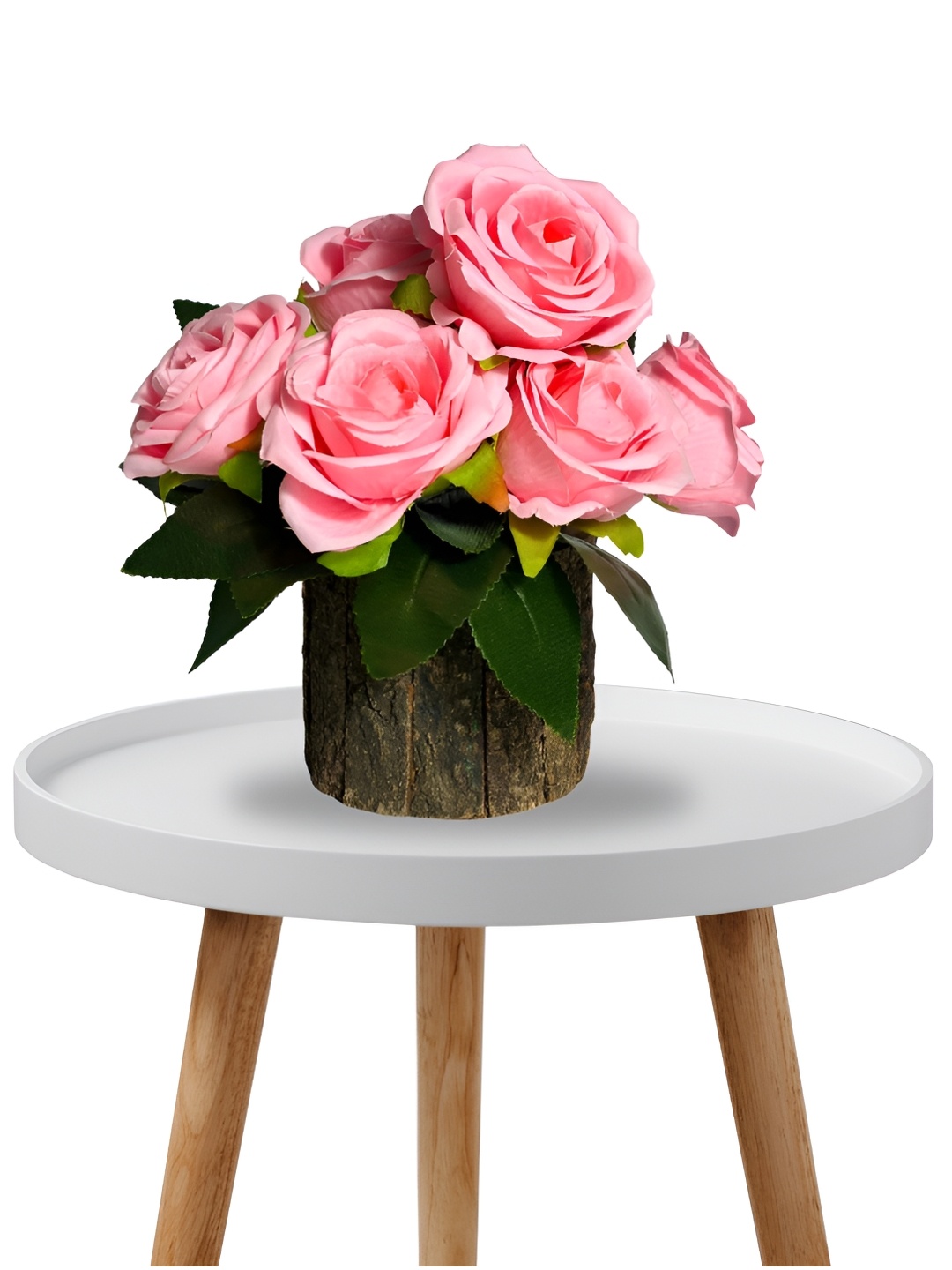 

Dekorly Pink 1 Pieces Rose Artificial Flower With Pot