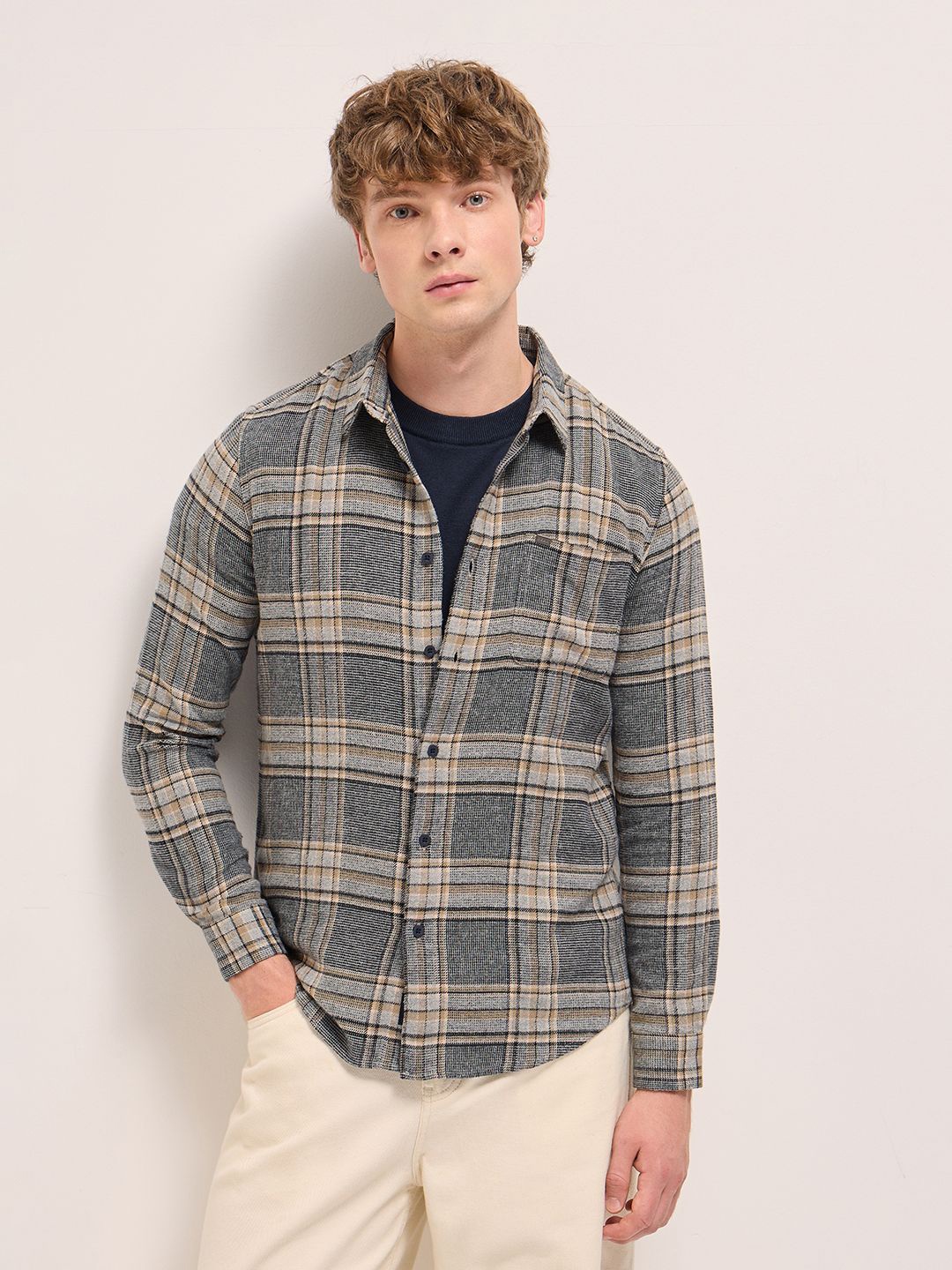 

THE BEAR HOUSE Men Slim Fit Opaque Checked Casual Shirt, Multi