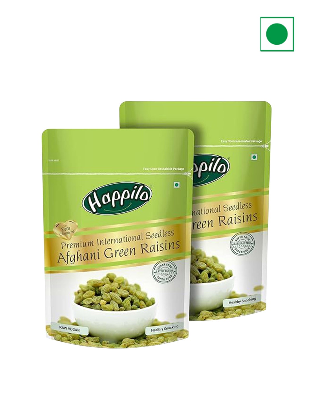

Happilo Pack Of 2 Premium seedless Afghani Green Raisins 200g Each