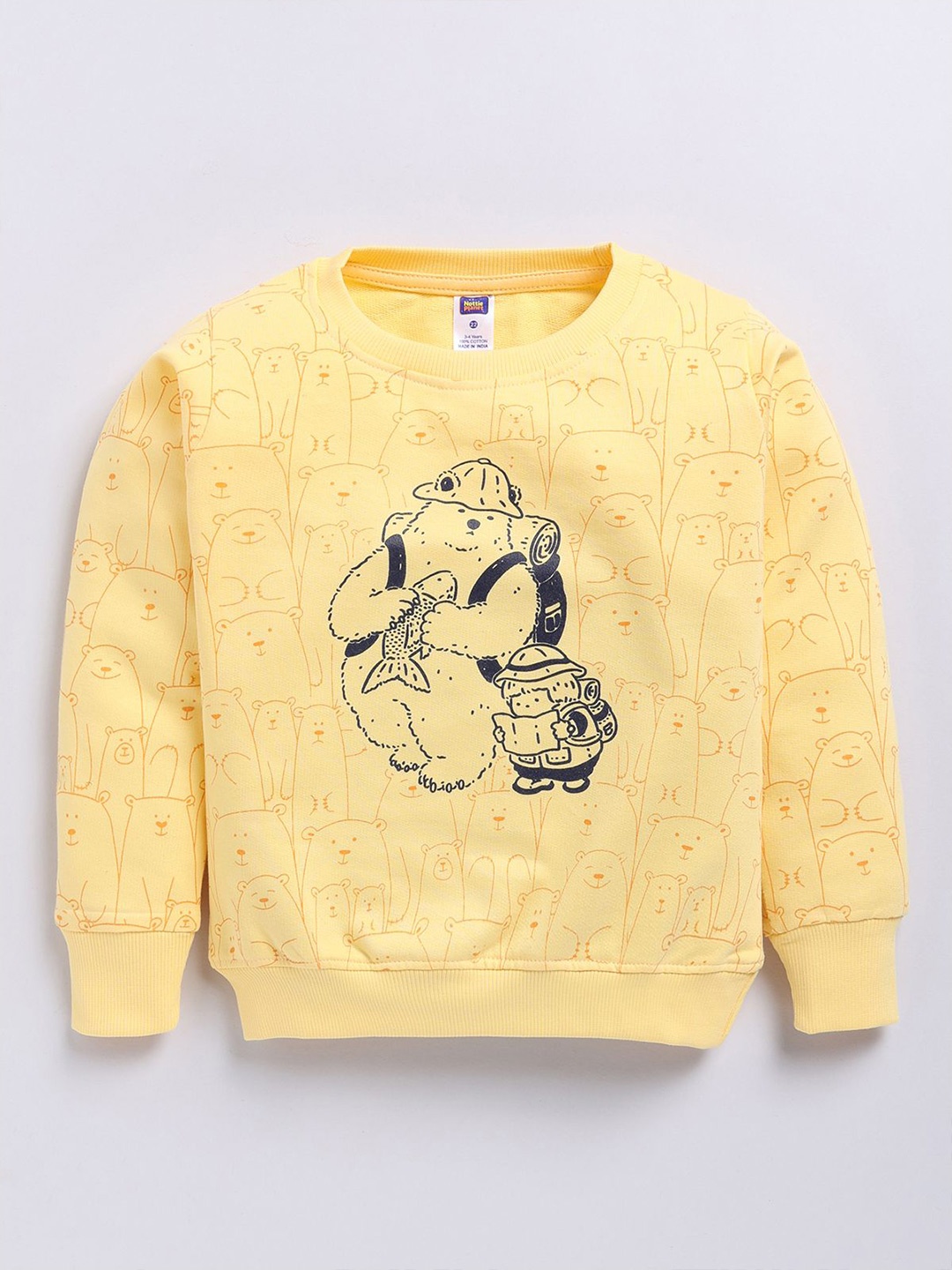 

Nottie Planet Girls Printed Sweatshirt, Mustard