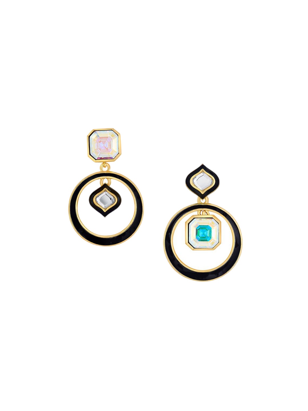 

Isharya Contemporary Studs Earrings, Black