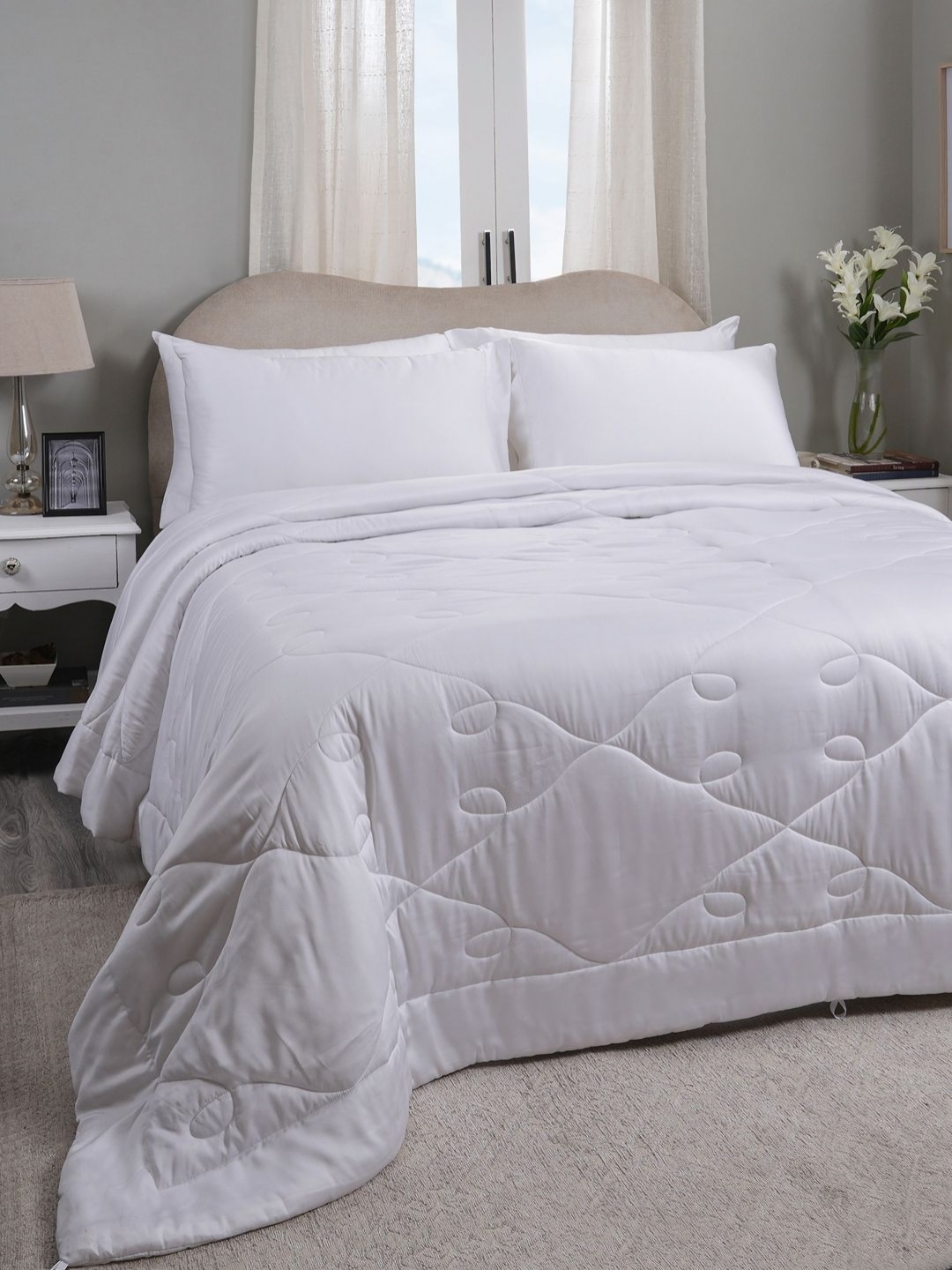 

MASPAR White Mild Winter Double King Duvet Cover