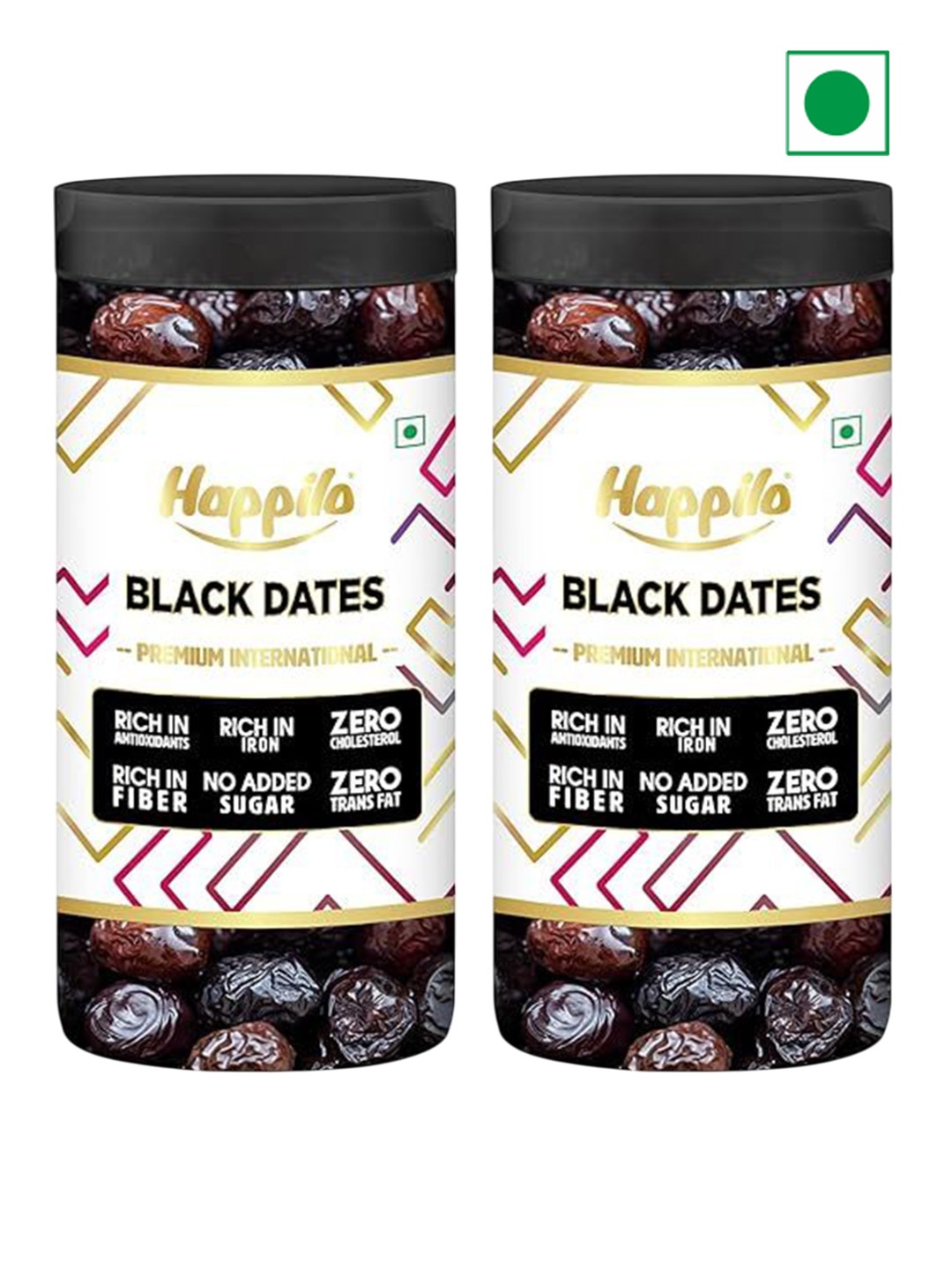 

Happilo 2 Pcs Premium Black Dry Dates Jar 400 g