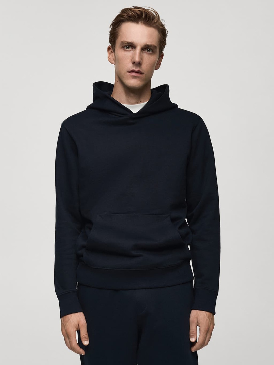 

MANGO MAN Hooded Sweatshirt, Navy blue