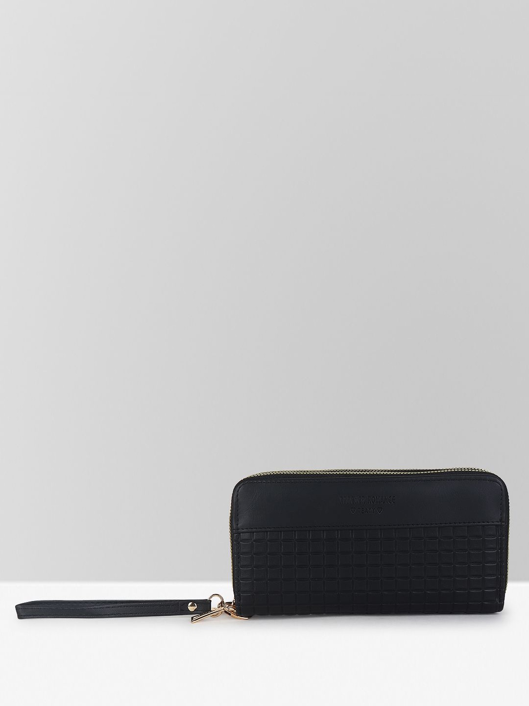 

Filauri Textured PU Structured Handheld Bag with Tasselled, Black