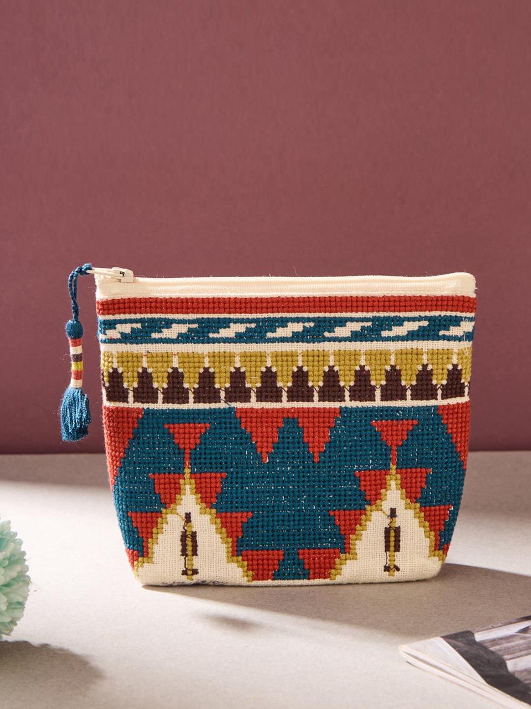 

Fabindia Self Design Pen Cases Stationery, Blue