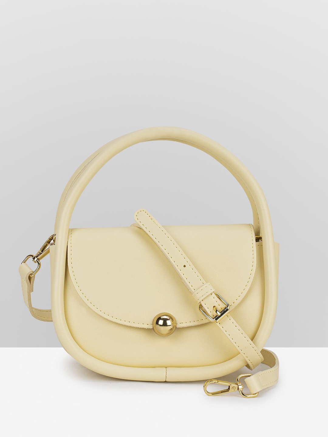 

Filauri Colourblocked Structured Handheld Bag, Cream