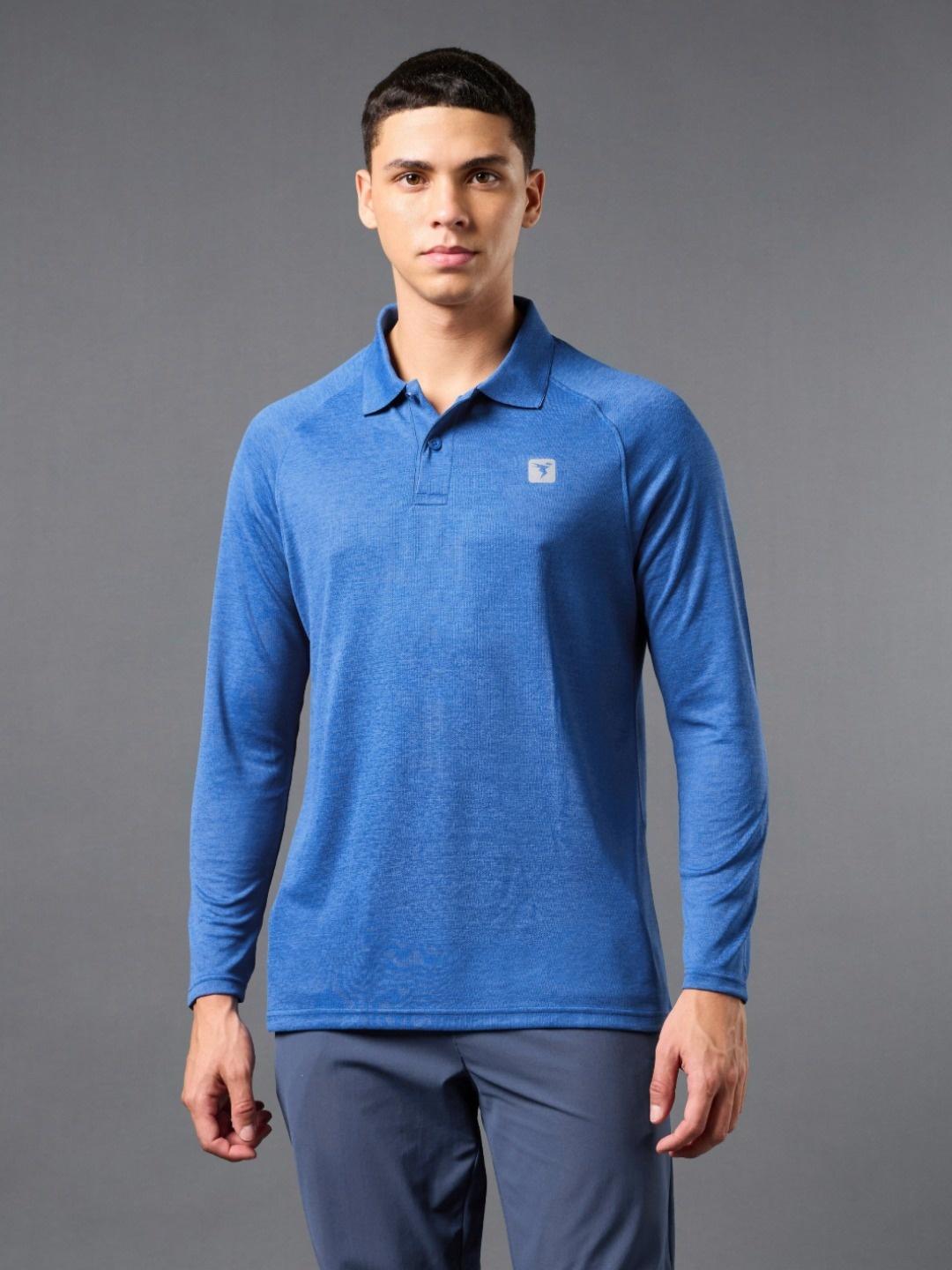 

Technosport Men Polo Collar Anti Static Slim Fit T-shirt, Blue