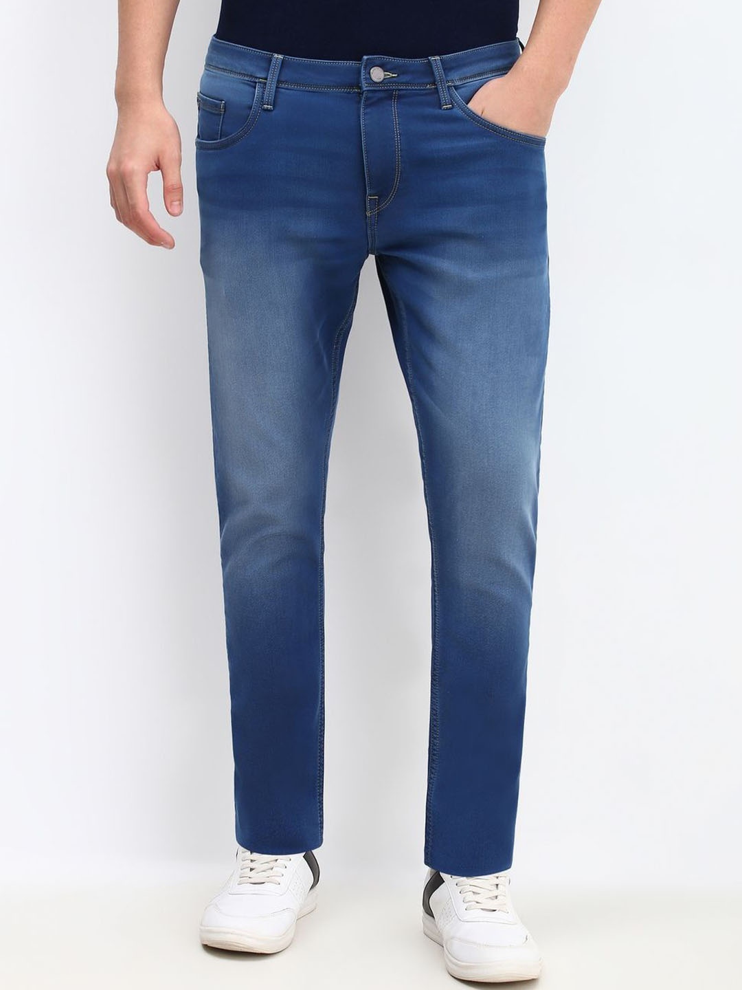 

Allen Solly Men Slim Fit Light Fade Casual Jeans, Navy blue