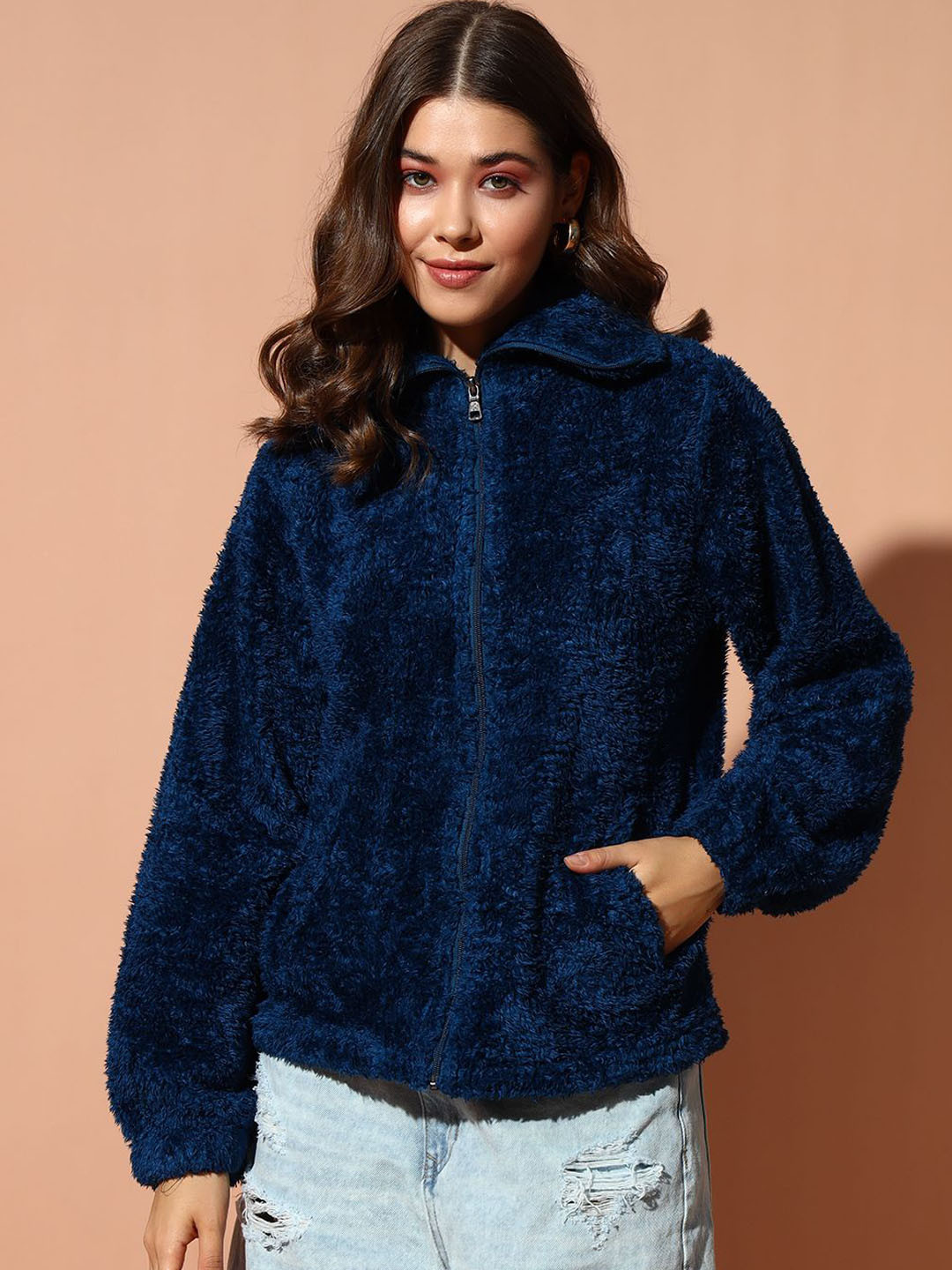 

The Dry State Women Open Front Jacket, Navy blue