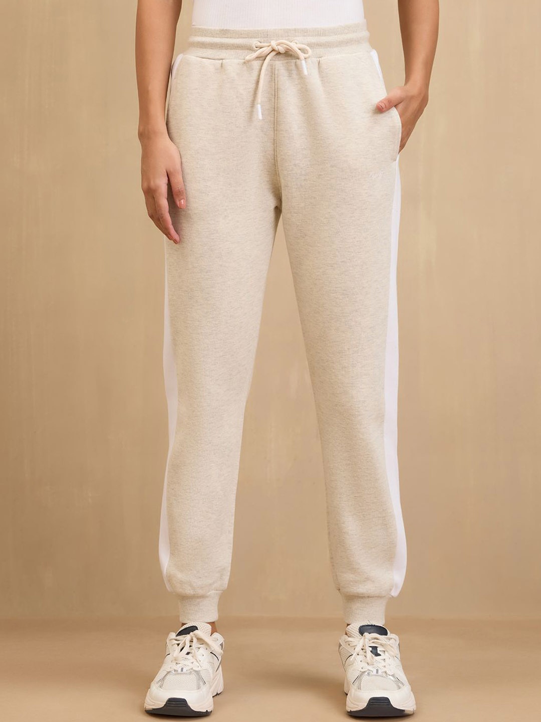 

Nykd Women Regular Fit Track Pants, Beige