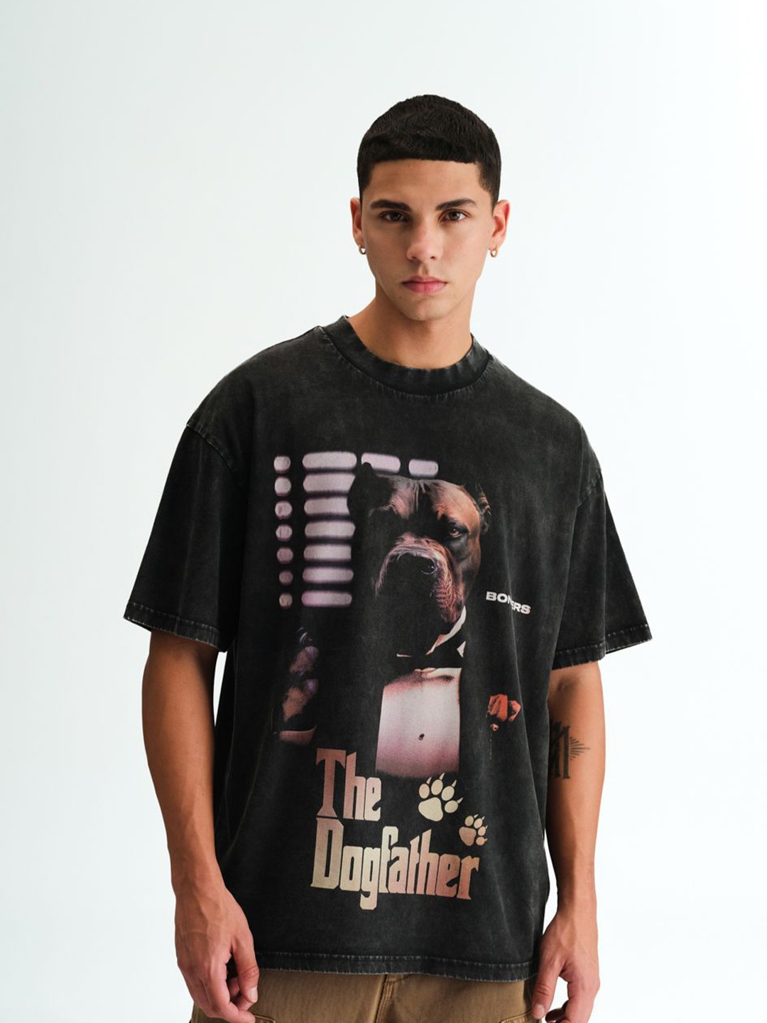 

Bonkers Corner Men Typography Printed Pockets T-shirt, Black
