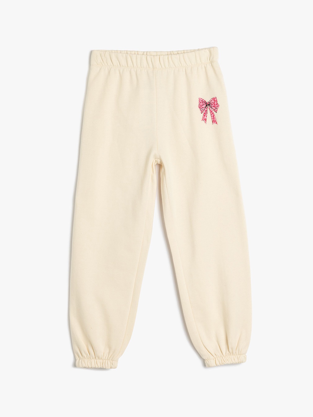 

Koton Girls Cotton Mid-Rise Jogger, Beige