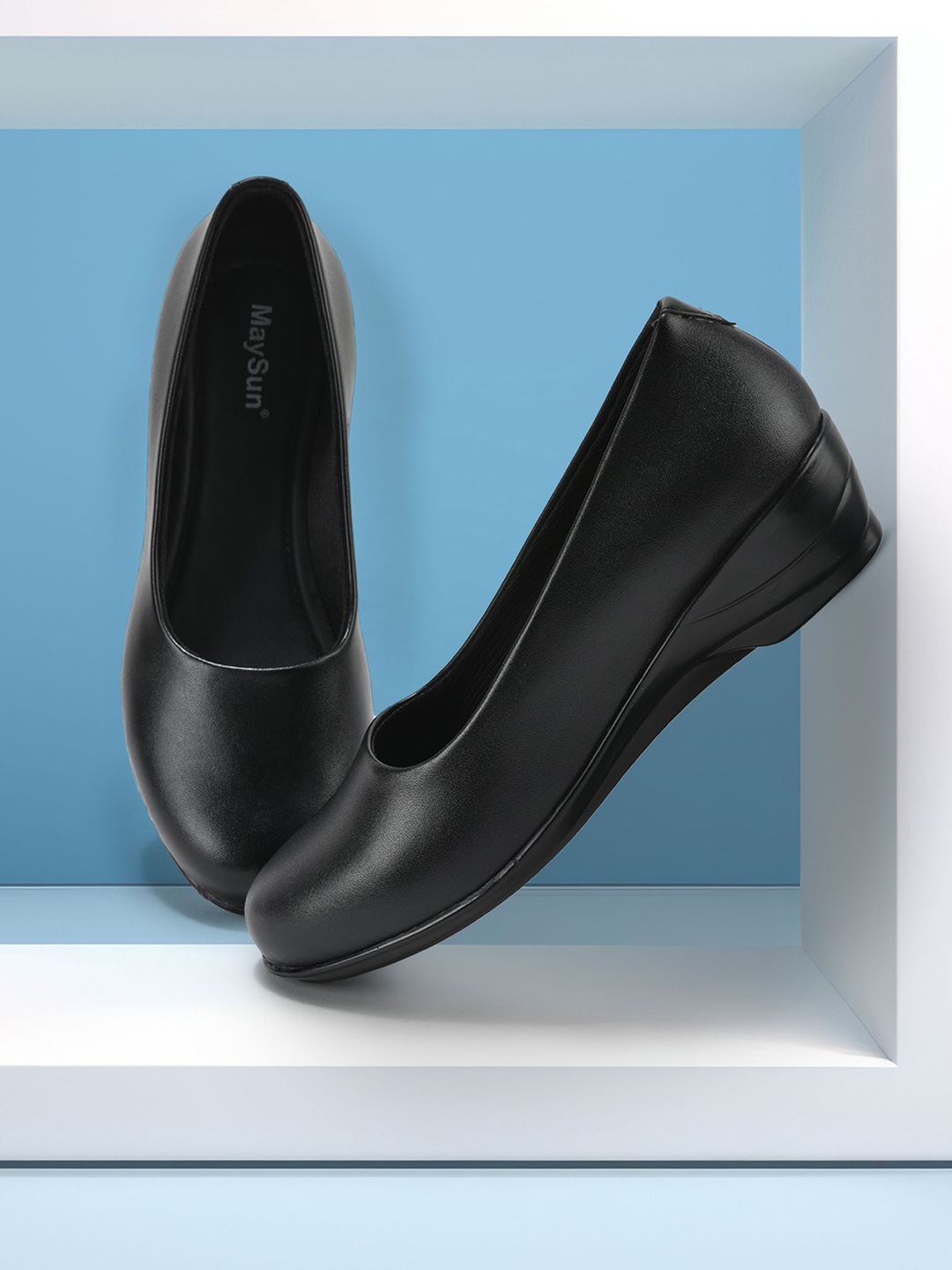 

Maysun Work Wedge Pumps, Black