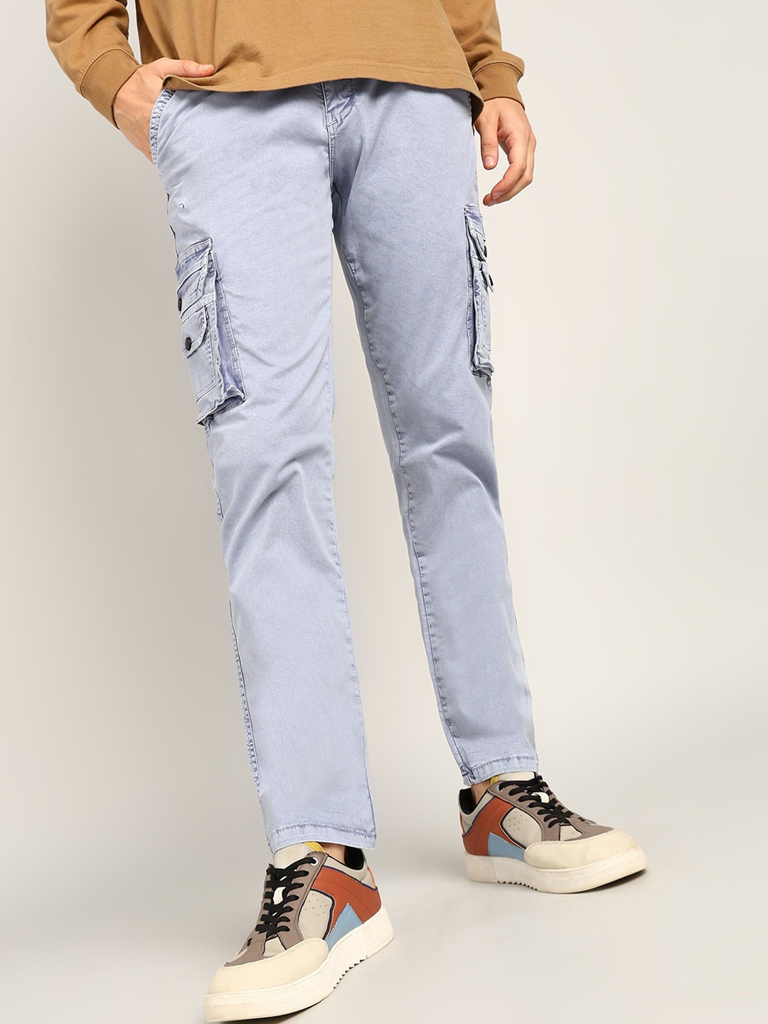 

AFLASH Men High-Rise Light Fade Jeans, Blue