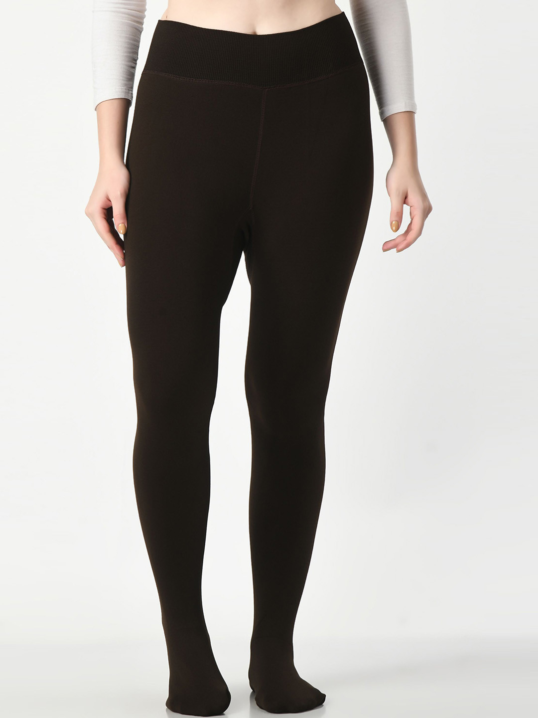 

Lebami Winter Warm High Rise Thermal Bottom, Brown