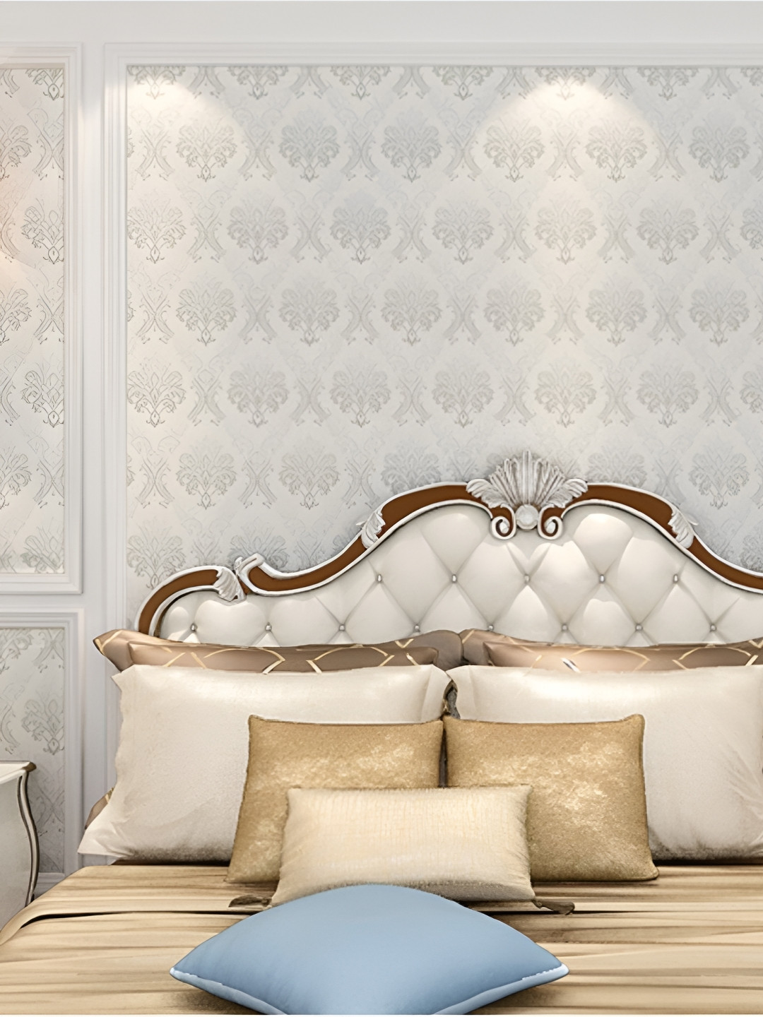 

Asian royal White Printed Self Adhesive Wall Sticker