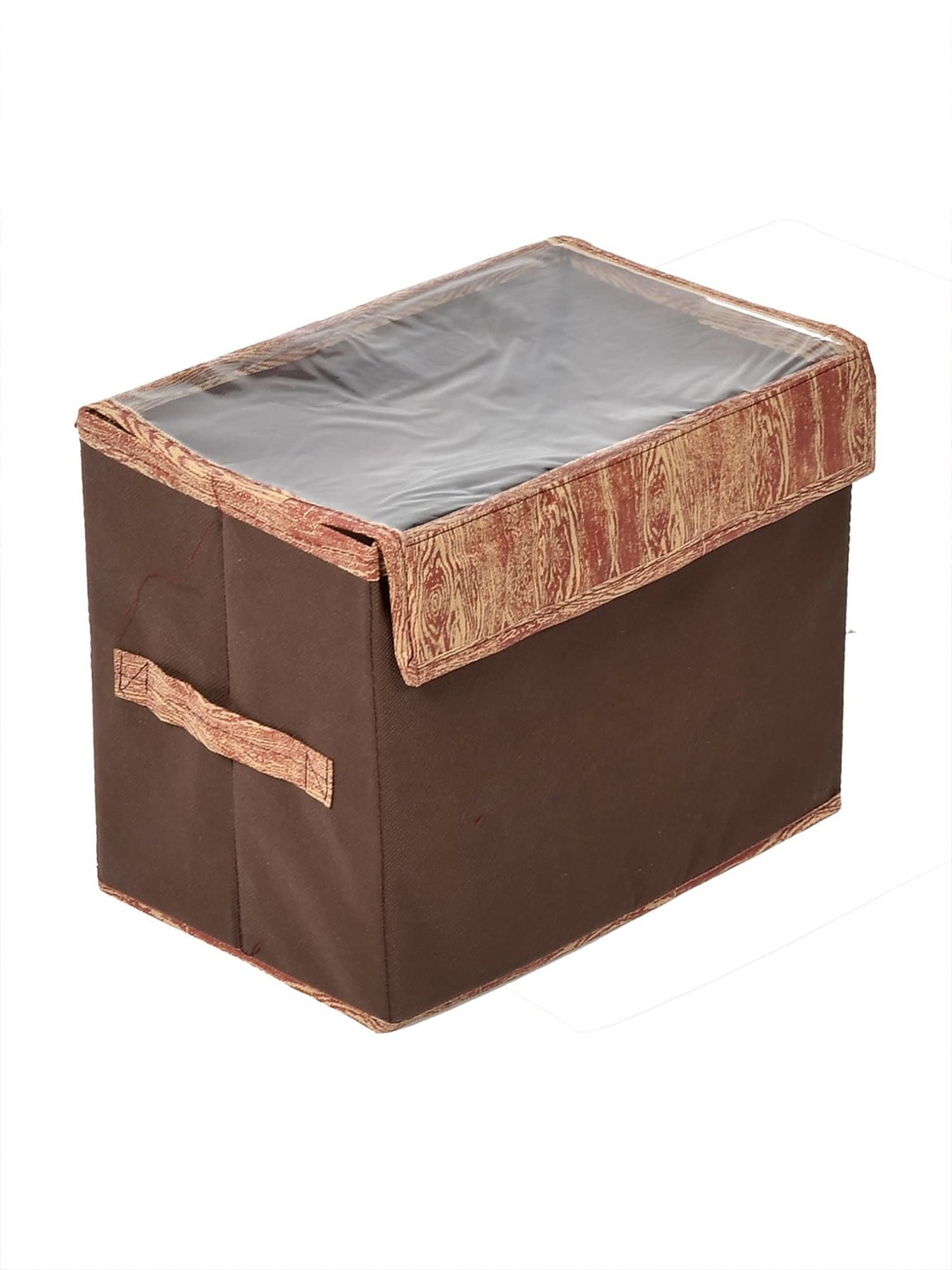 

Kuber Industries Brown Wooden Design Foldable Multi-Utility Storage Organisers