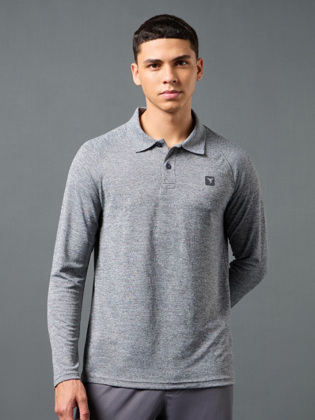 

Technosport Men Polo Collar Anti Static Slim Fit T-shirt, Black