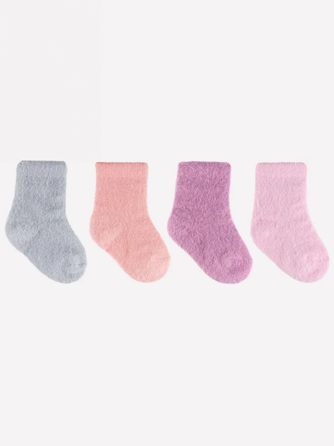 

Bonjour Kids Infant Pack Of 4 Cotton Calf-Length Socks, Pink