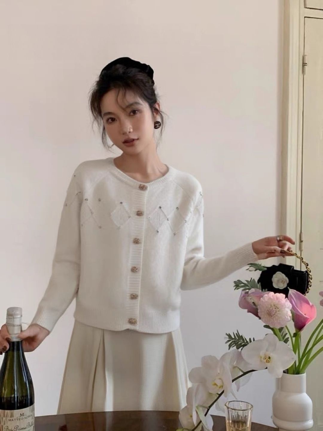 

StyleCast Women Cardigan Sweater, White