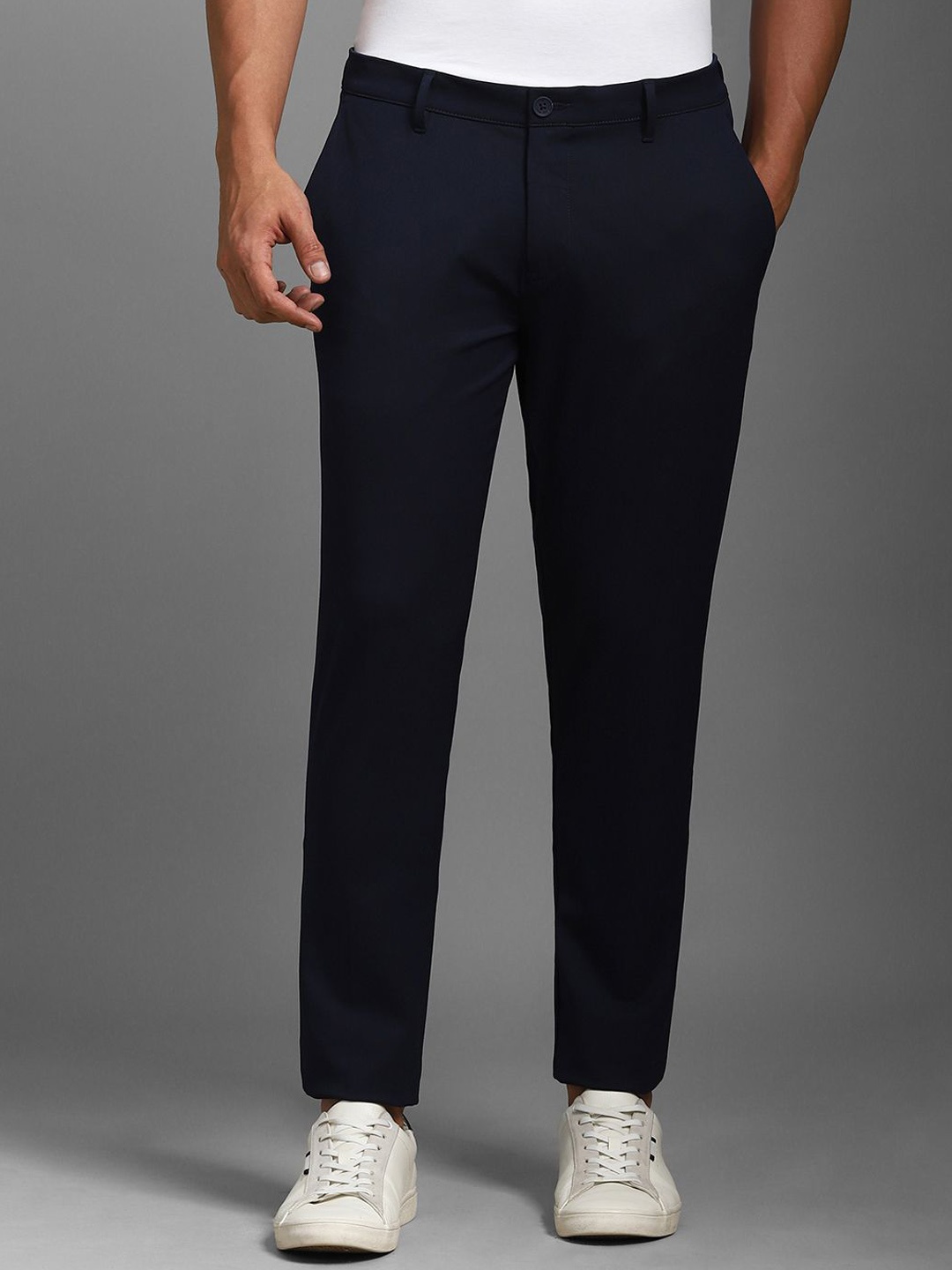 

Louis Philippe Sport Men Slim Fit Casual Trousers, Navy blue