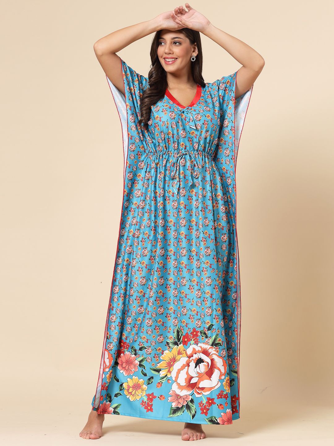 

CHUI MUI Printed Maxi Nightdress, Blue