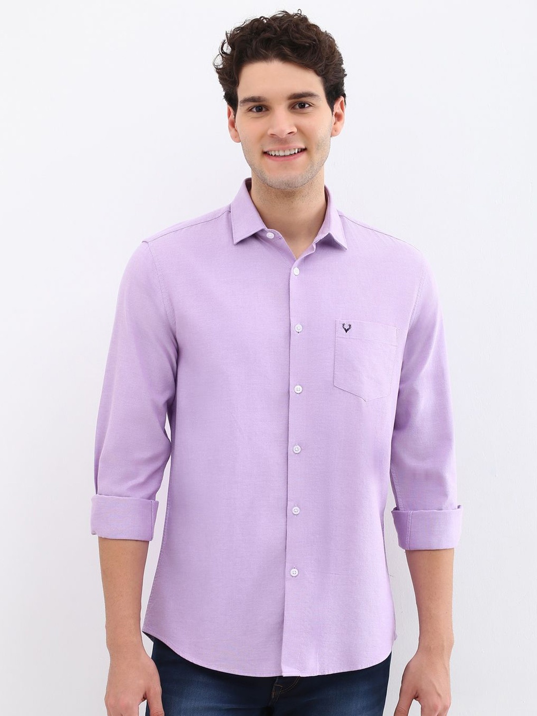 

Allen Solly Men Slim Fit Opaque Casual Shirt, Lavender