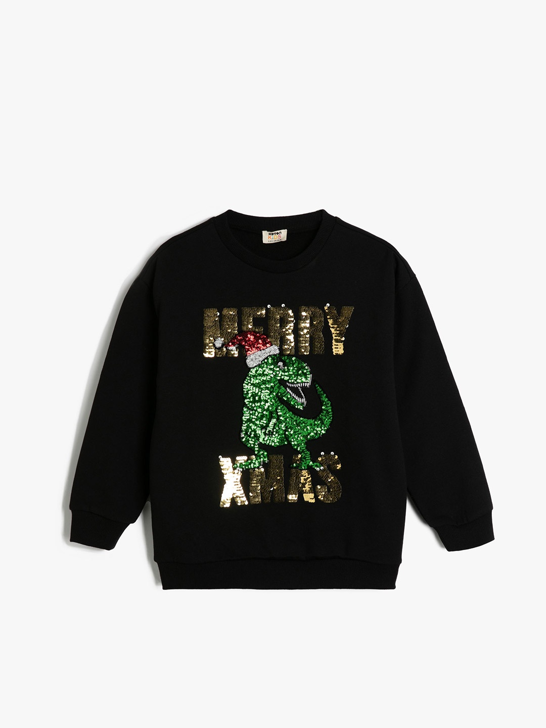 

Koton Boys Embellished Cotton Sweatshirt, Black