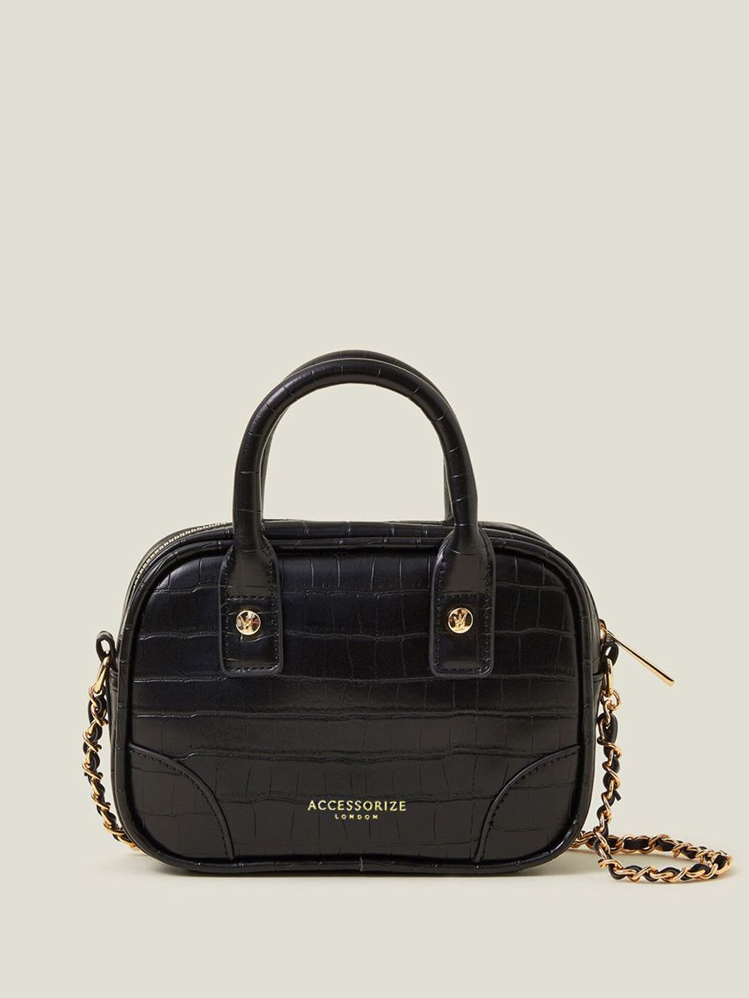 

Accessorize PU Structured Sling Bag with Quilted, Black