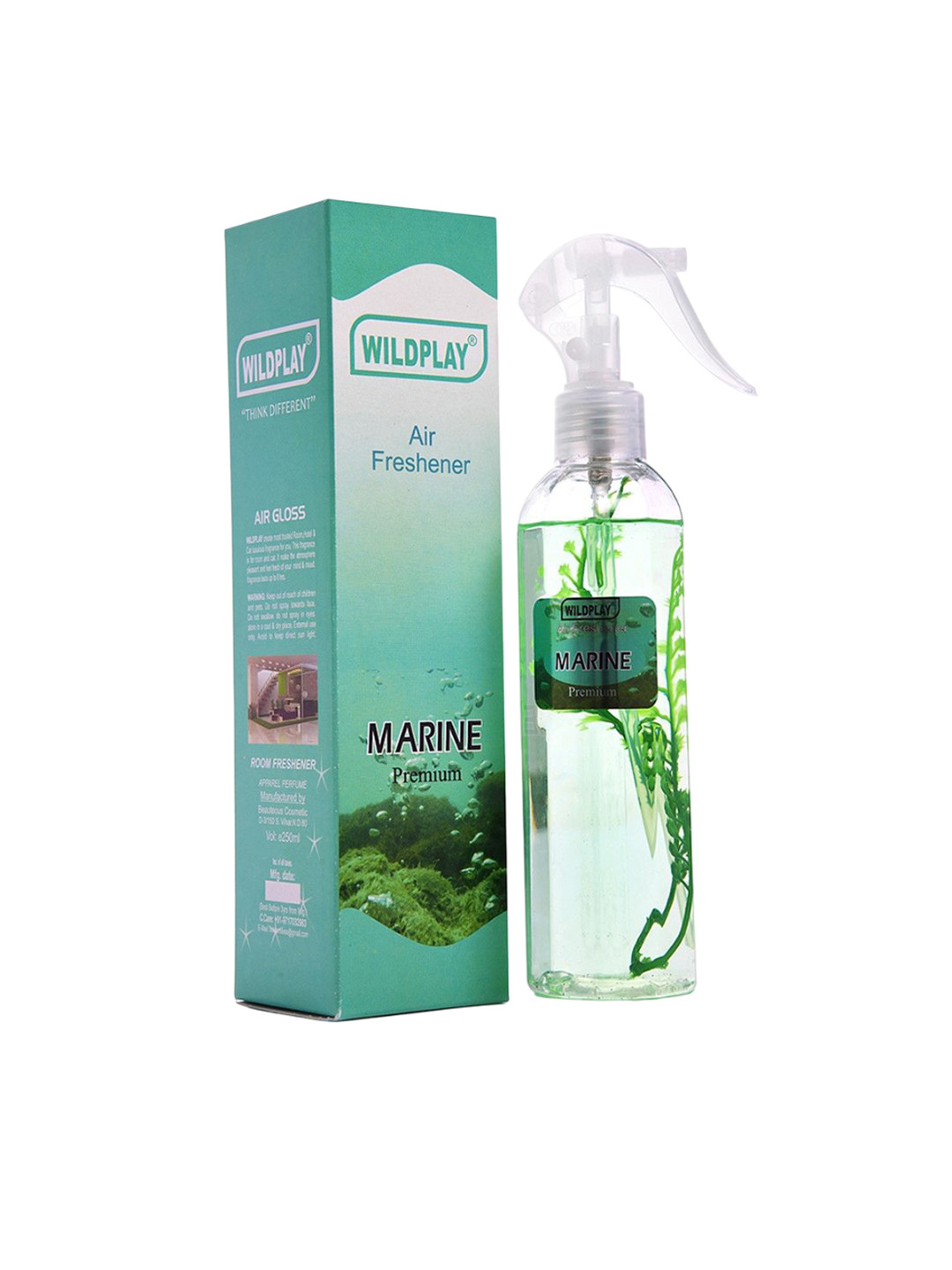 

WILDPLAY Green & Transparent Premium Marine Room Air Freshener Spray - 250 ml