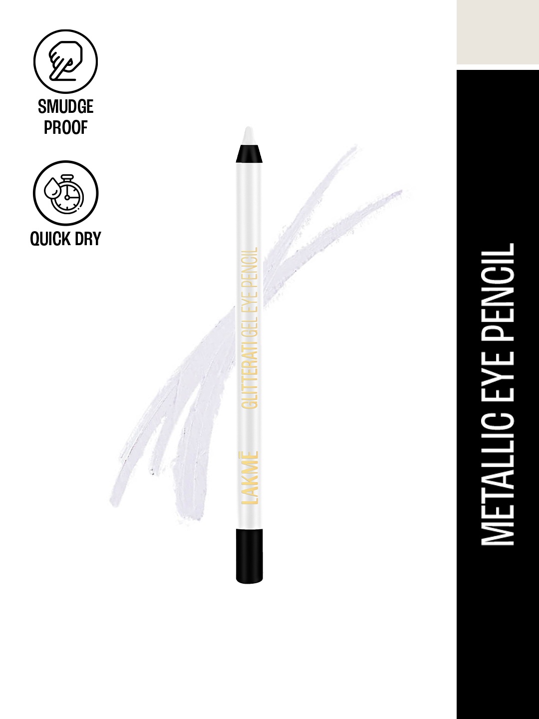 

Lakme Absolute Smudge Proof Explore Eye Pencil 1.2 g - Ethereal White