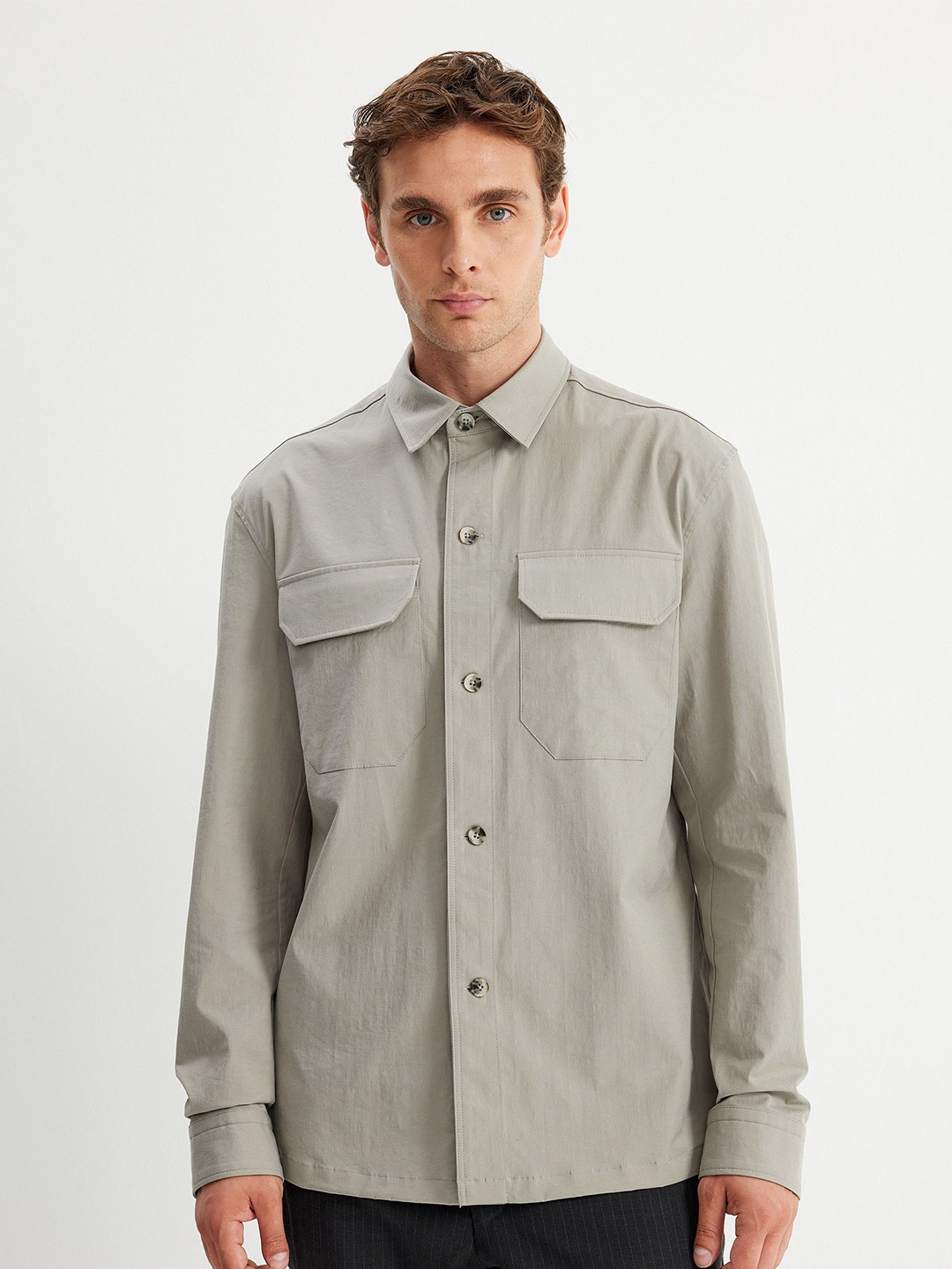 

Koton Men Opaque Casual Shirt, Grey