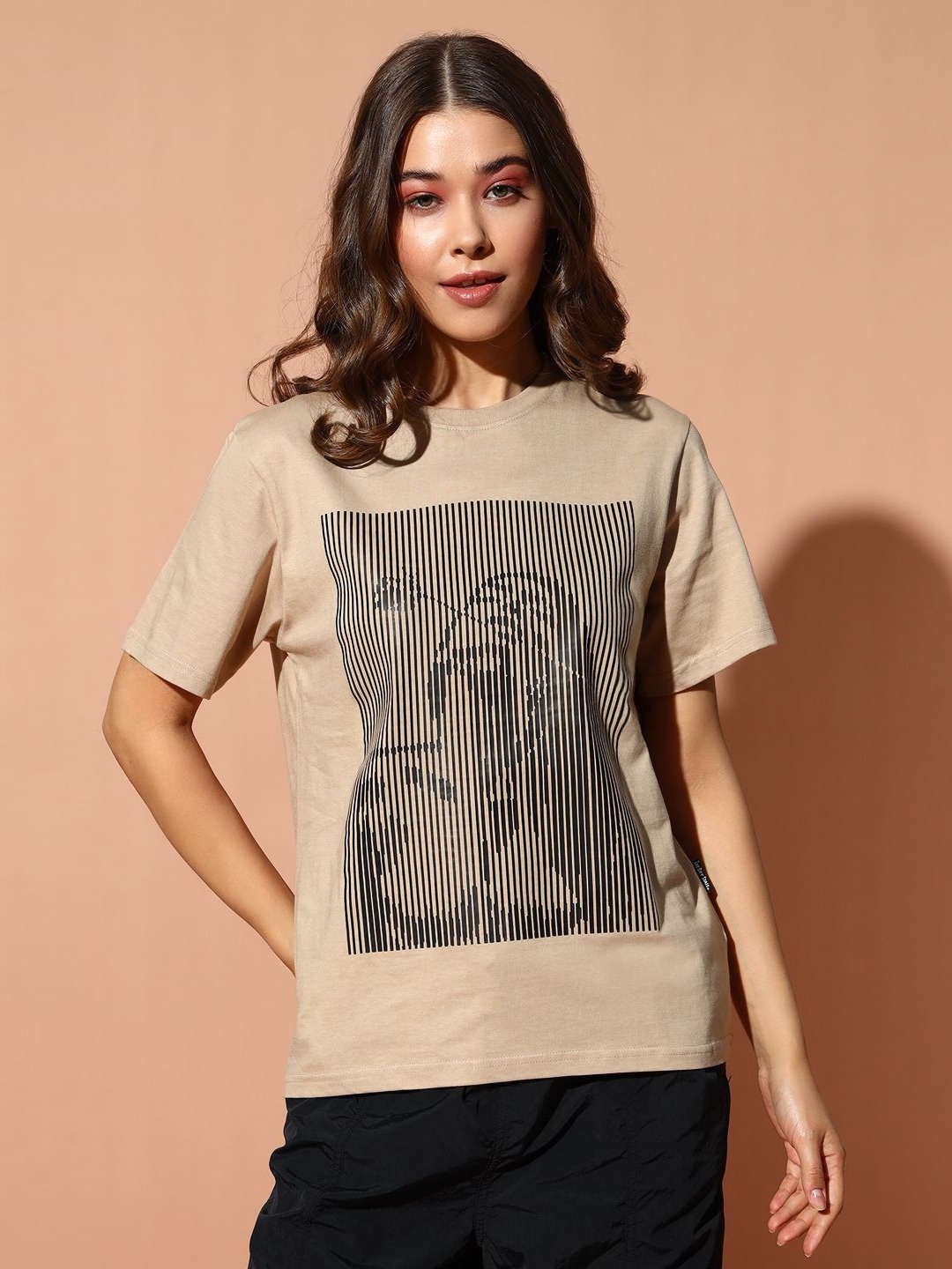 

The Dry State Women Printed T-shirt, Cream