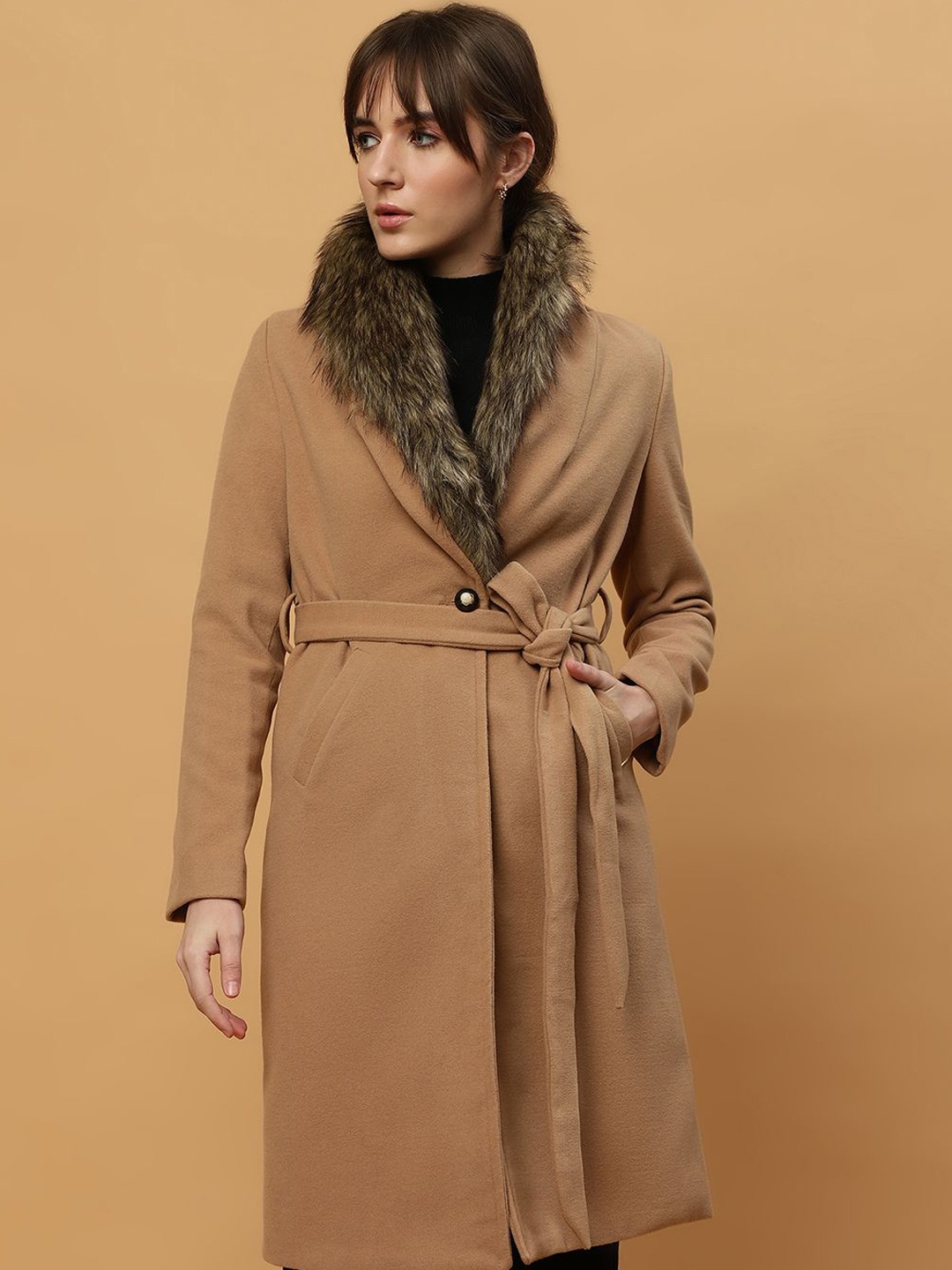 

Beatnik Longline Parka Coat, Brown